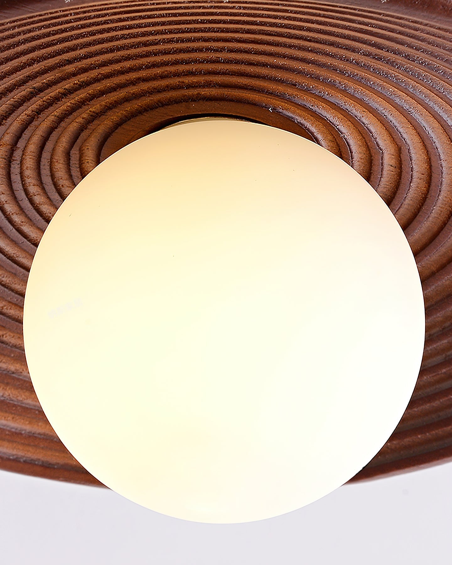 Alora Ceiling Lamp Wood Spiral Glass Globe - Letslighting