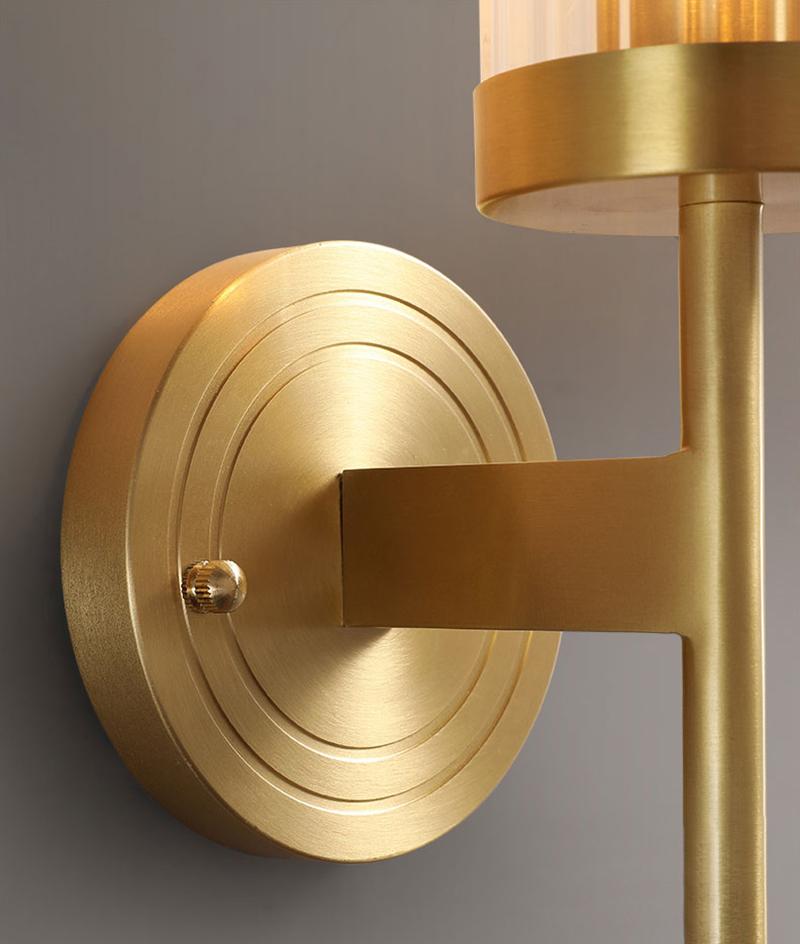Alouette Wall Lamp Brass Candlestick Glass Shade - Letslighting