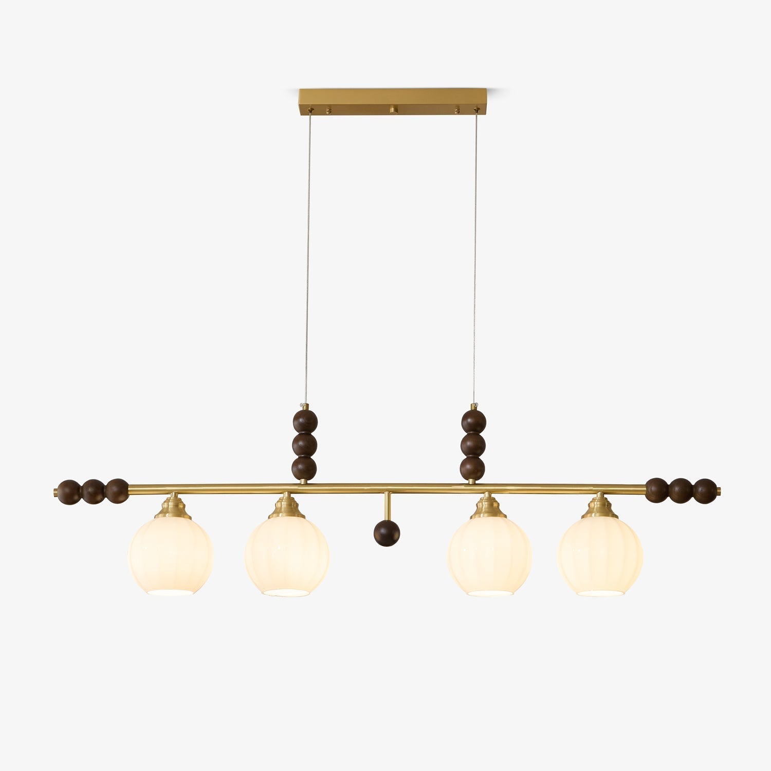 Zerinen Premium Nordic Art Island Glass Wood Pendant Lamp - Letslighting