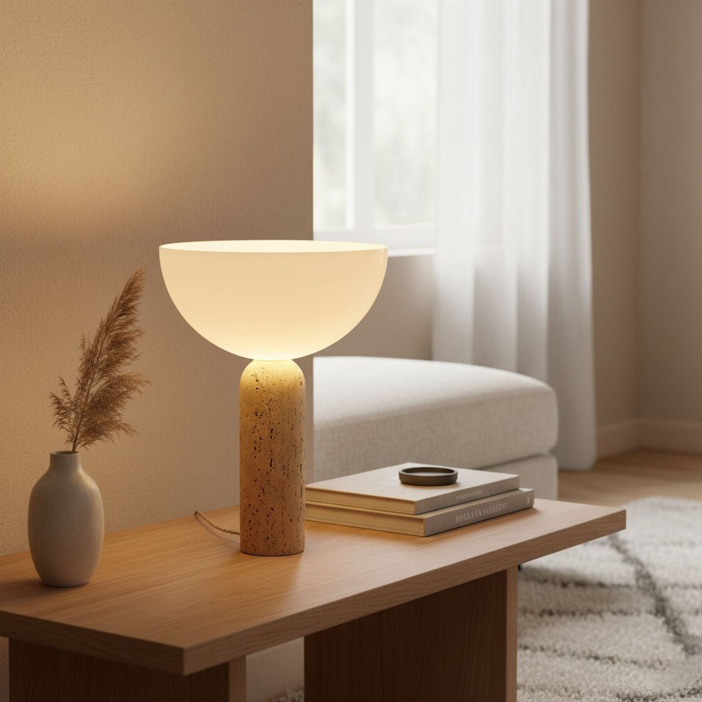 Alto Modern Travertine Table Light