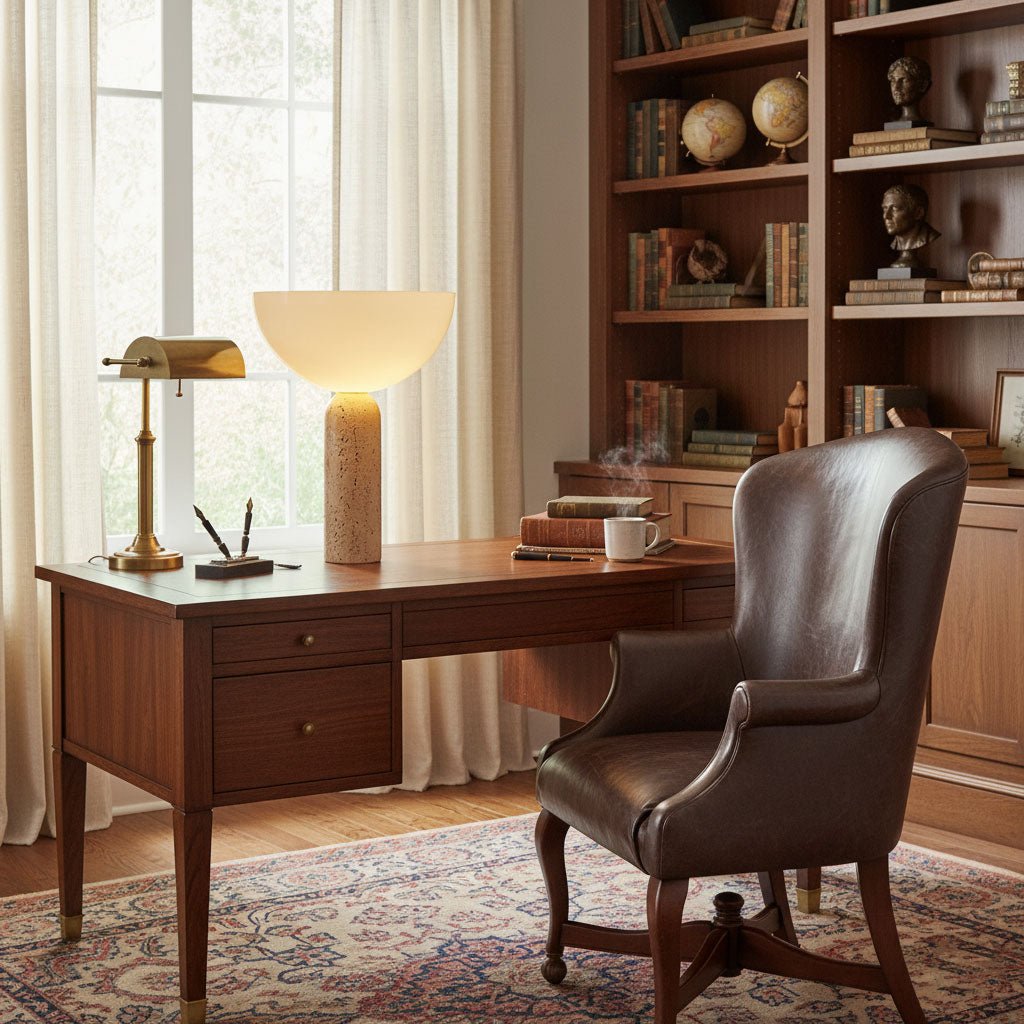 Alto Modern Travertine Table Light