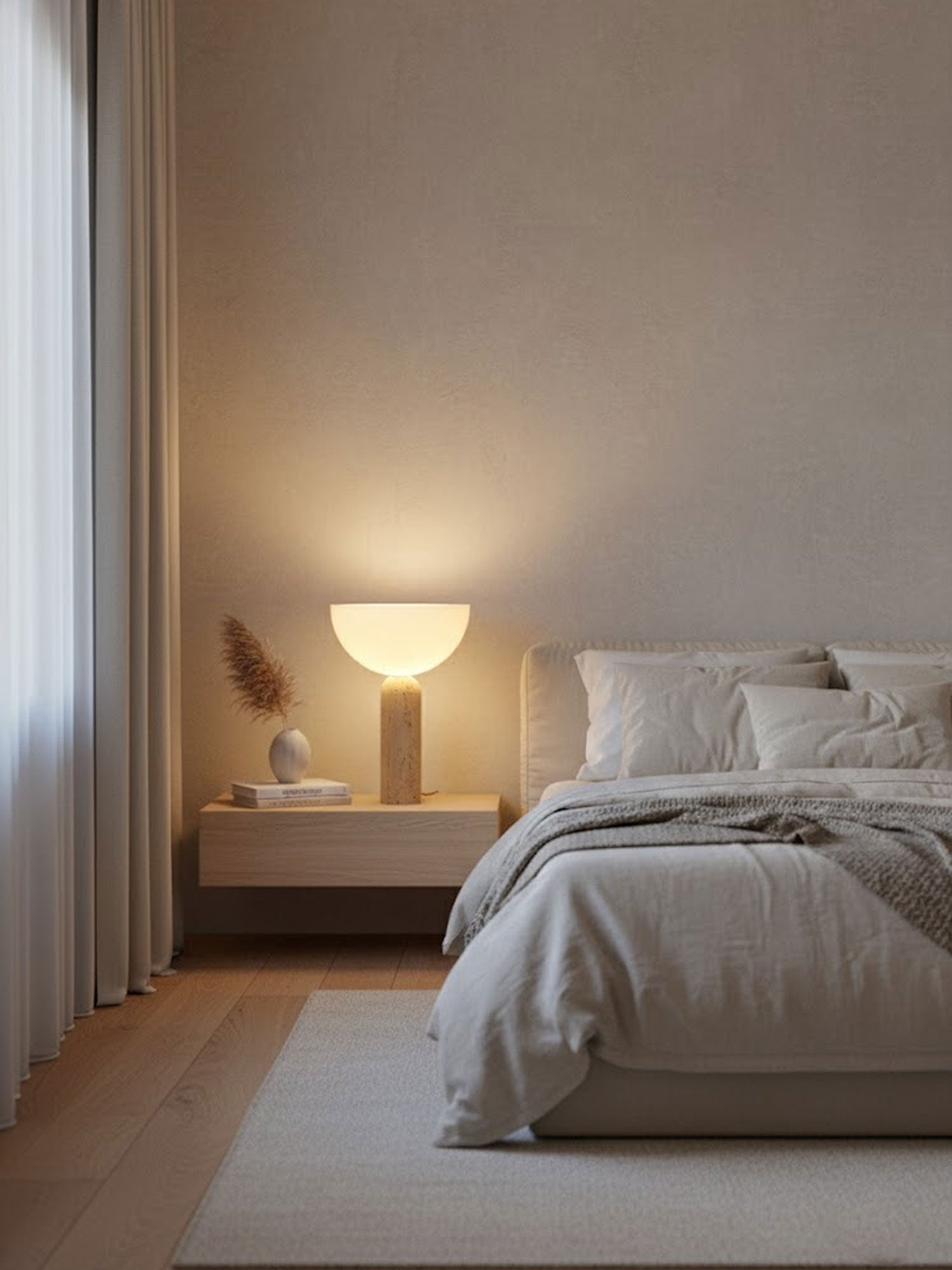 Alto Modern Travertine Table Light