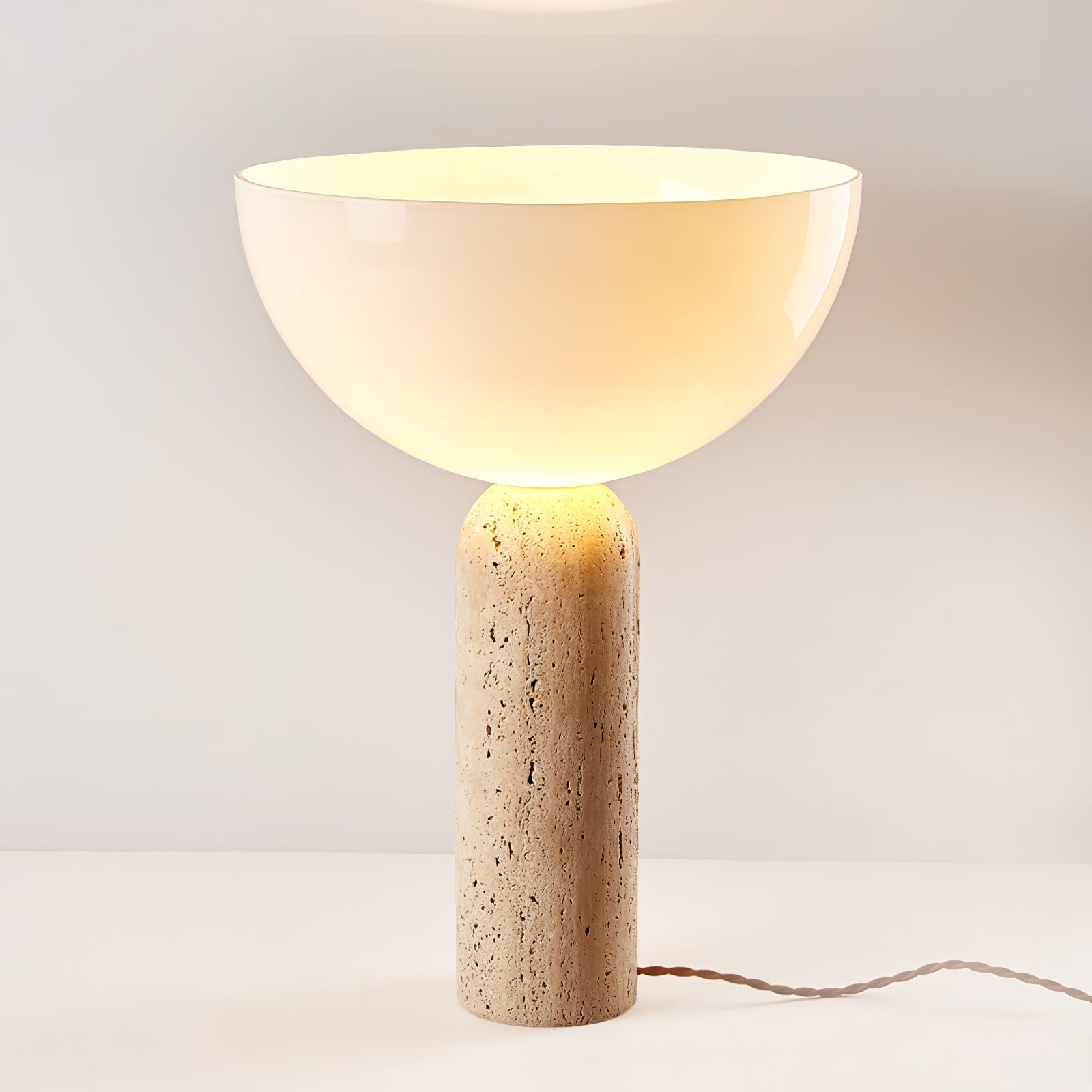 Alto Modern Travertine Table Light
