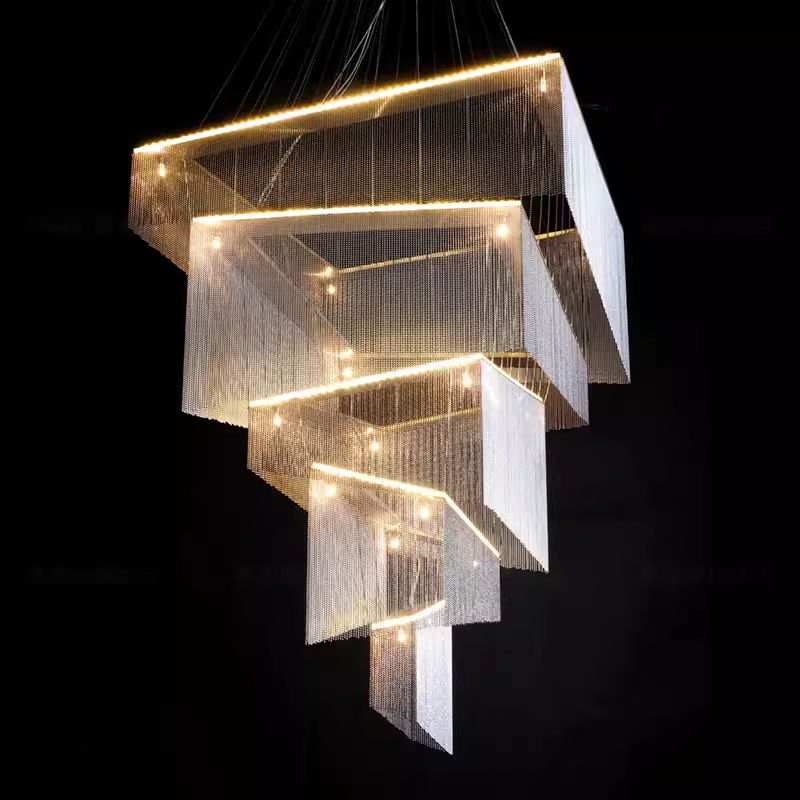 Caeluvyn Postmodern Chain Tassel Chandelier - Letslighting