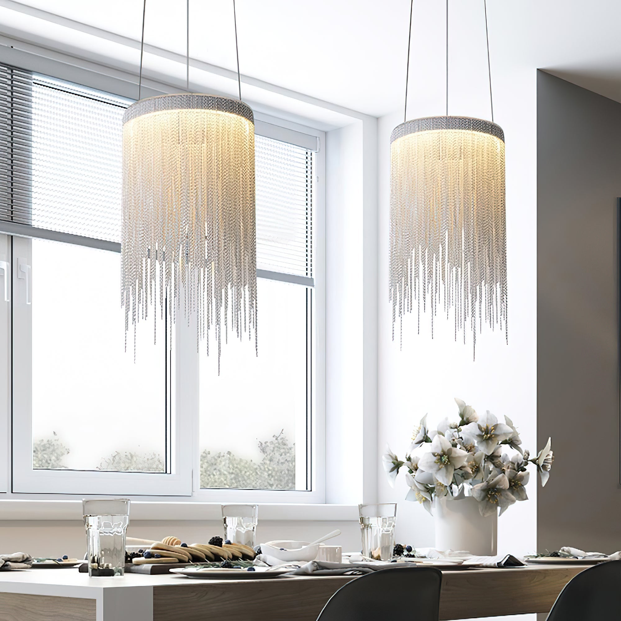 Arsoliel Postmodern Luxury Chain Tassel Pendant Light - Letslighting