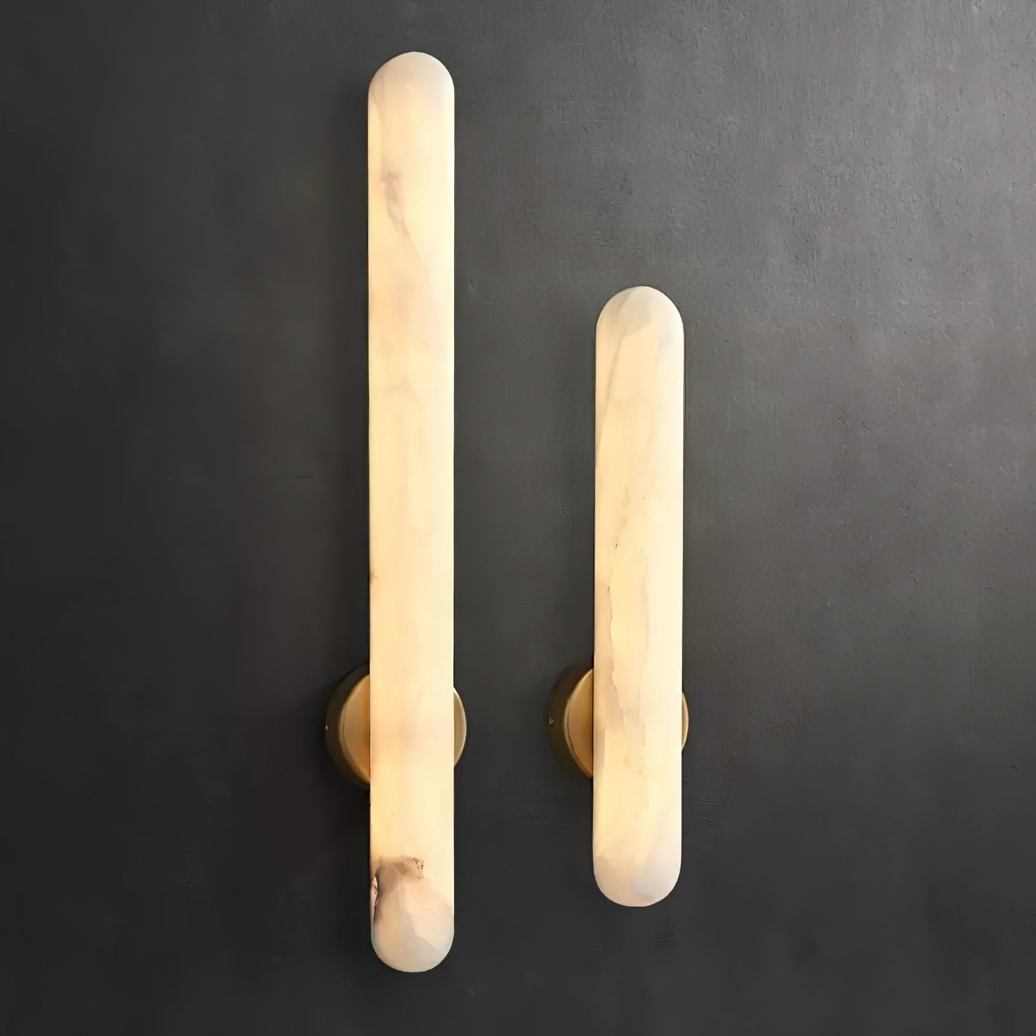 Alunari Modern Metal & Alabaster Wall Light