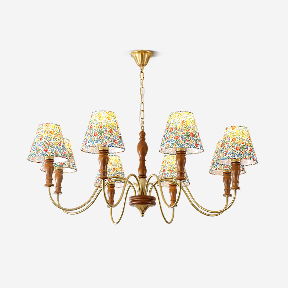 Muto  Flower Fabric Chandelier  Farmhouse
