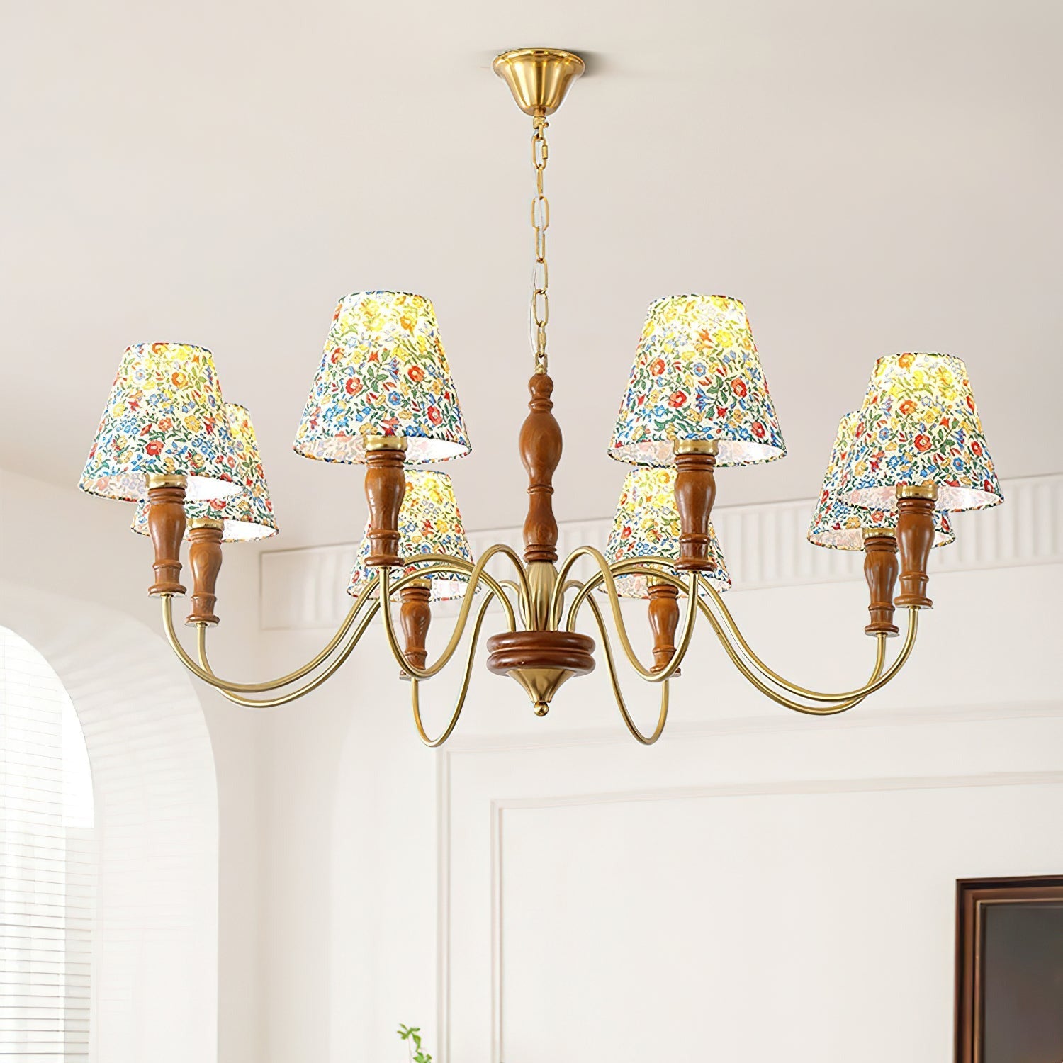 Muto  Flower Fabric Chandelier  Farmhouse