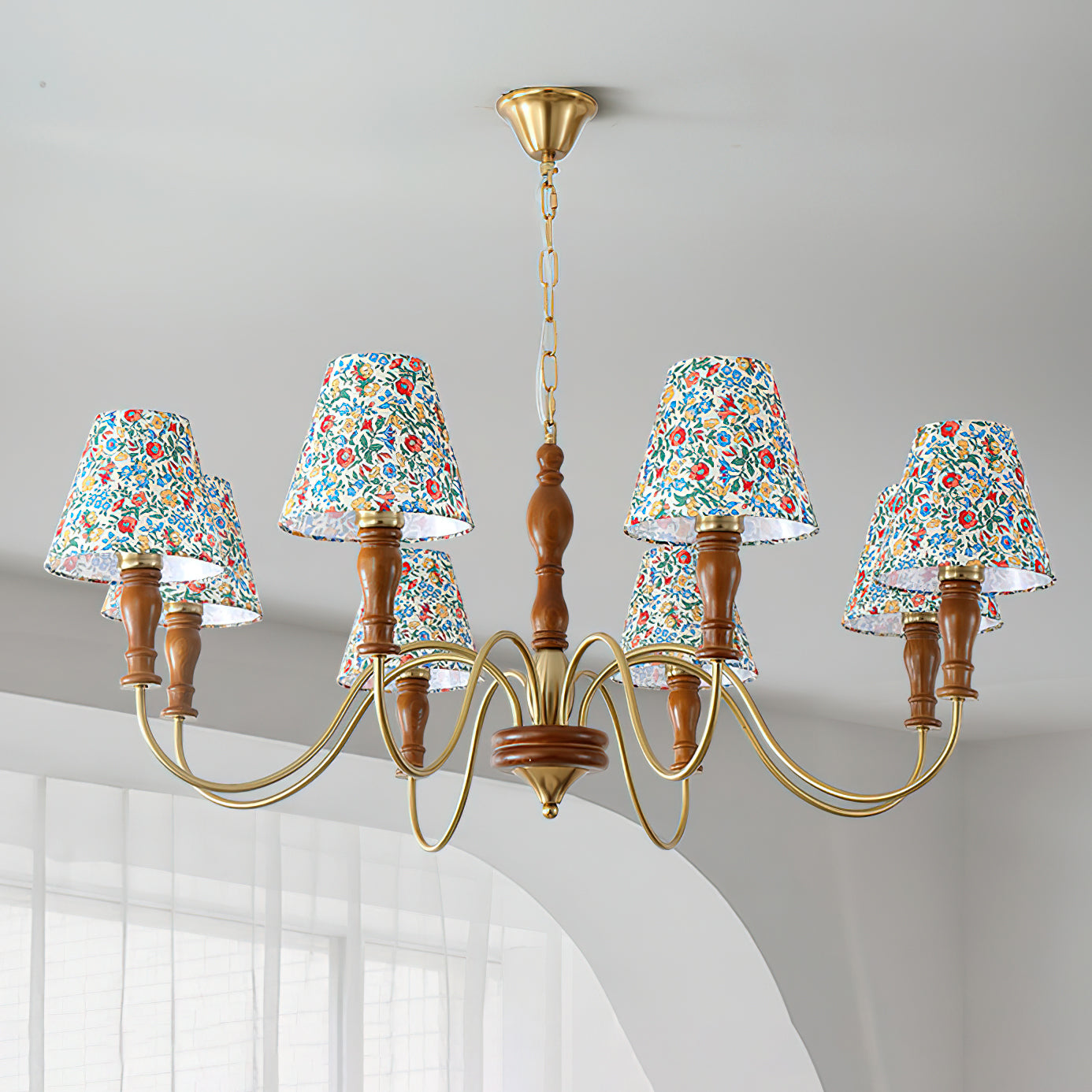 Muto  Flower Fabric Chandelier  Farmhouse