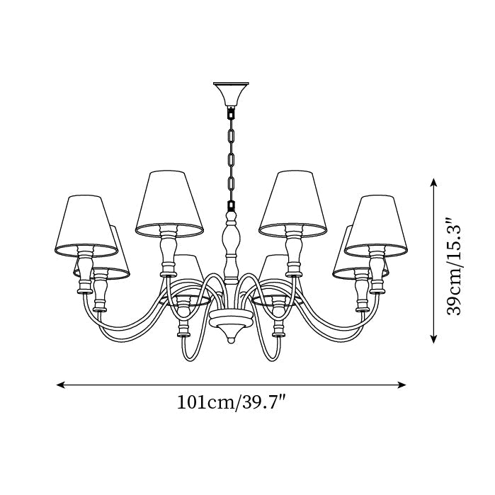 Muto  Flower Fabric Chandelier  Farmhouse