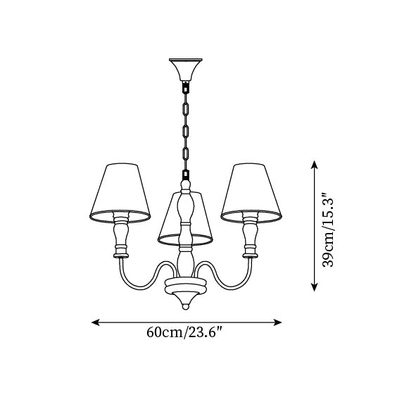Muto  Flower Fabric Chandelier  Farmhouse