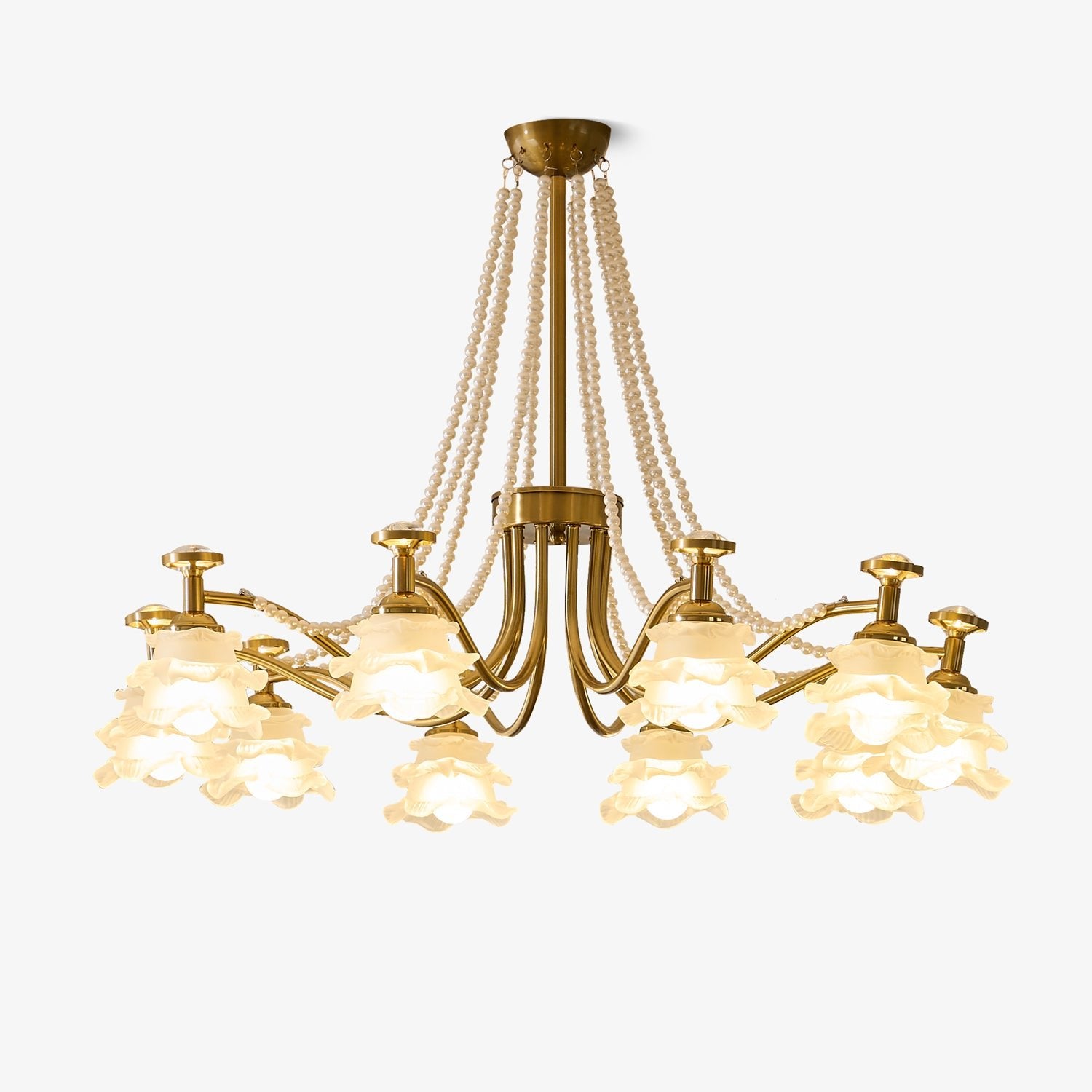 Cotalisra Premium Elegance Rose Glass Chandelier - Letslighting