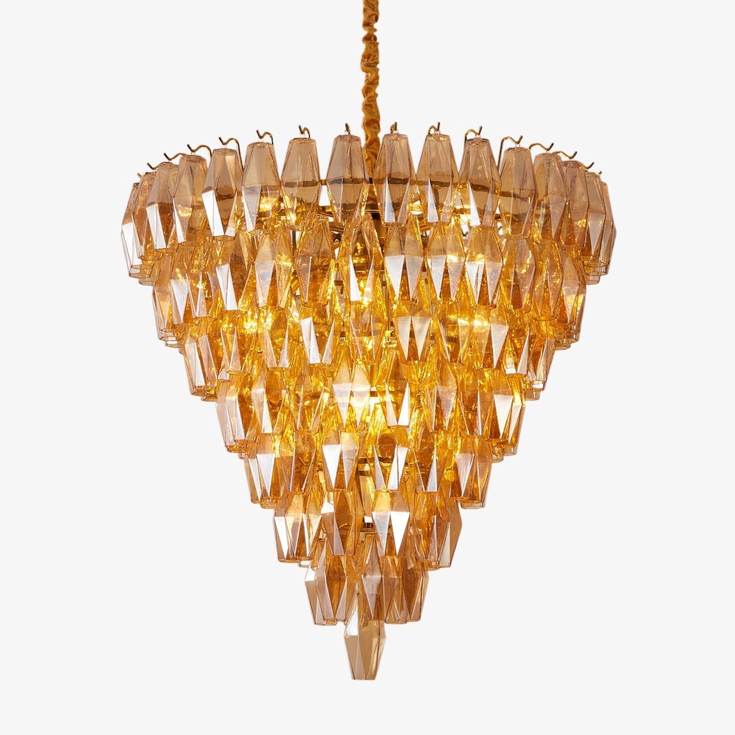 Aurora Chandelier Amber Empire Prism
