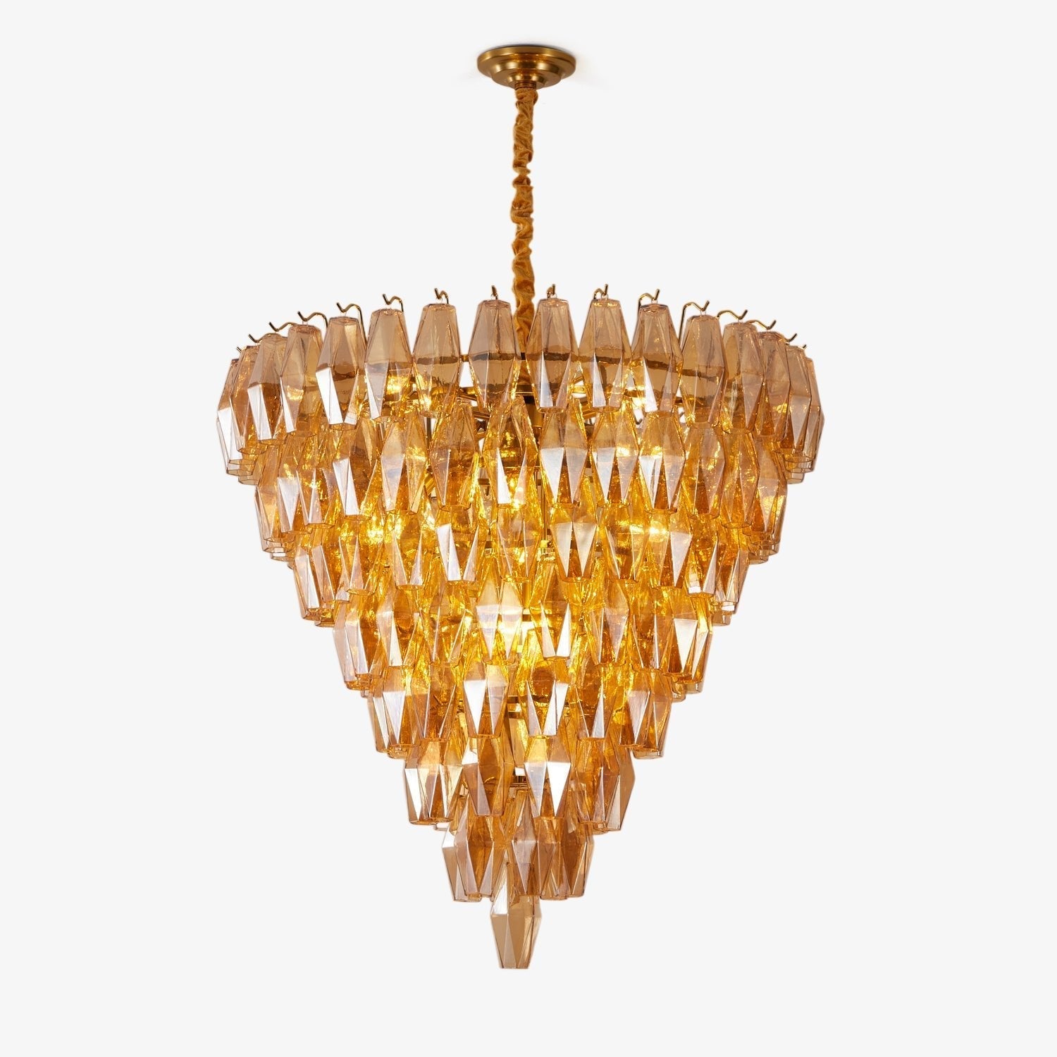 Aurora Chandelier Amber Empire Prism