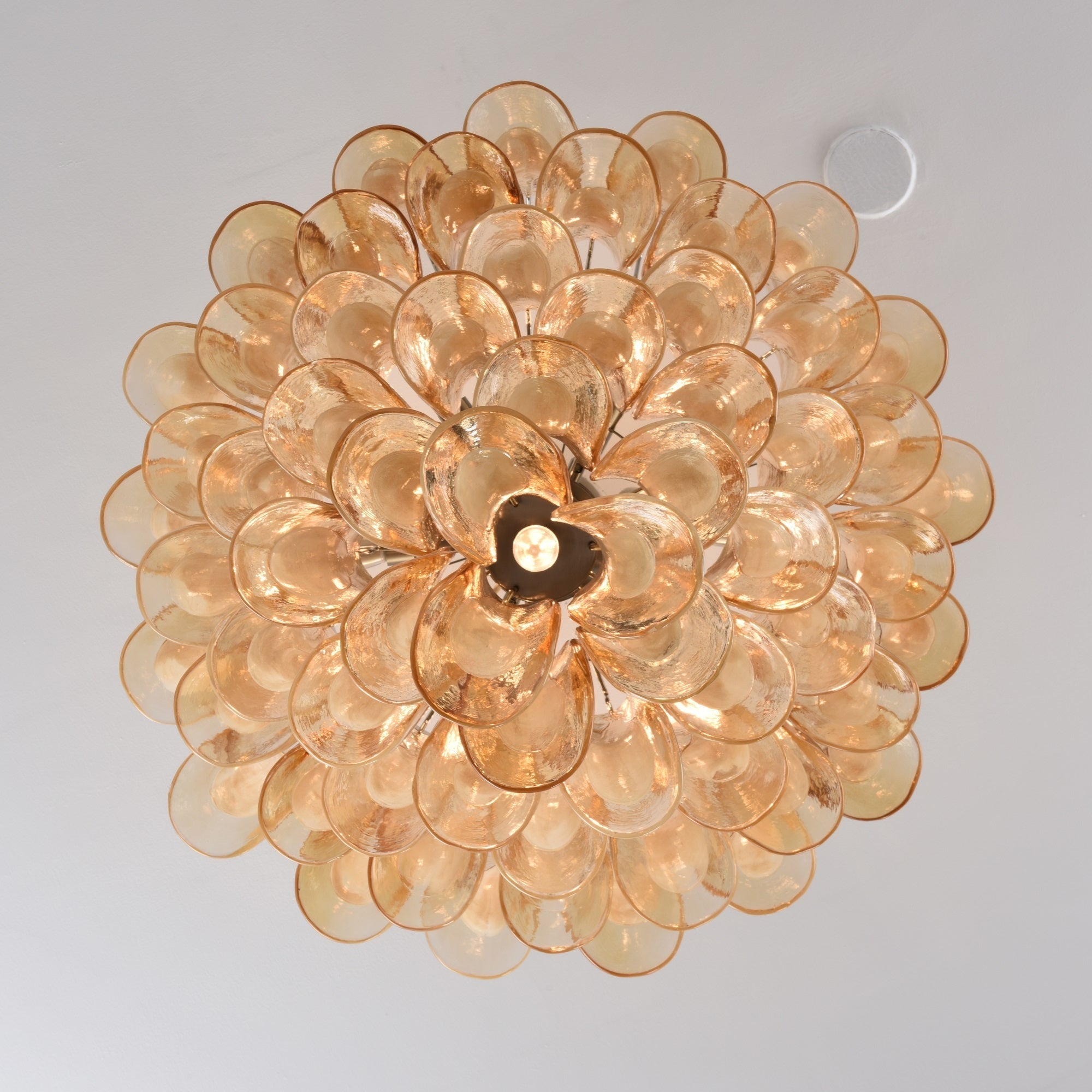 Aurora Ceiling Lamp Amber Petal Glass Layered Vintage - Letslighting