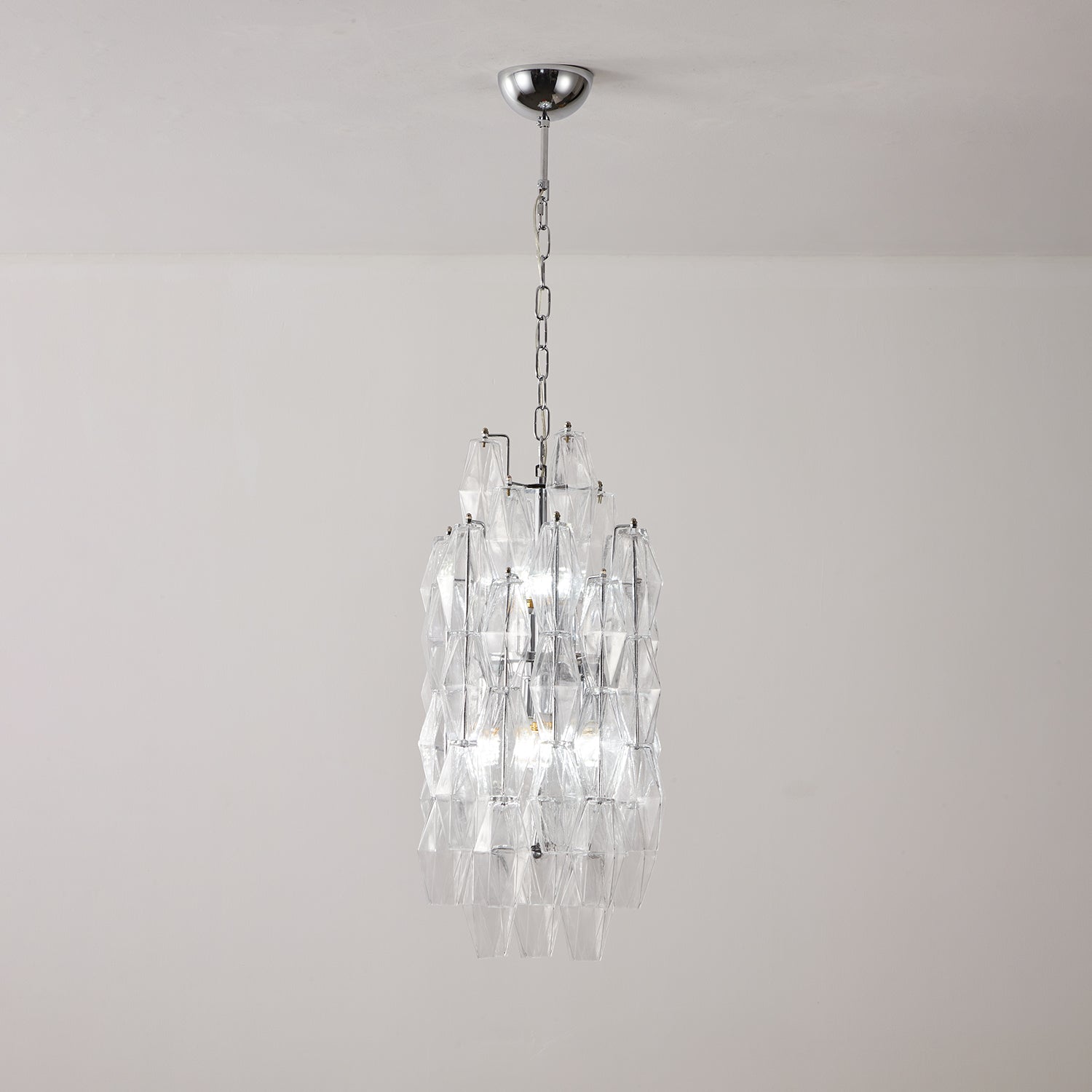 Prism Modern Metal & Glass Chandelier