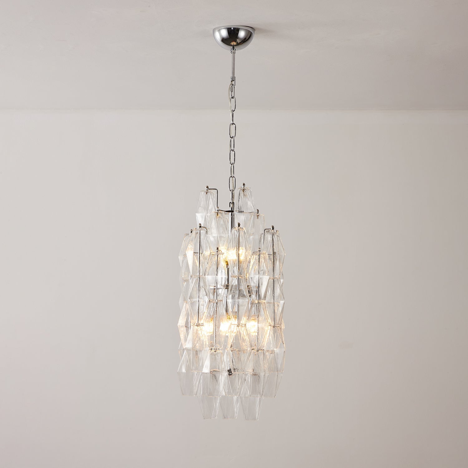 Prism Modern Metal & Glass Chandelier