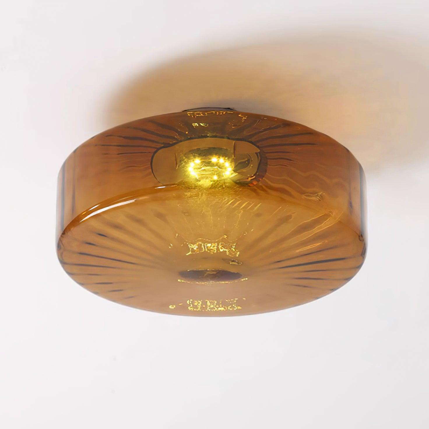 Valentina Amber Glass Ceiling Light - Letslighting