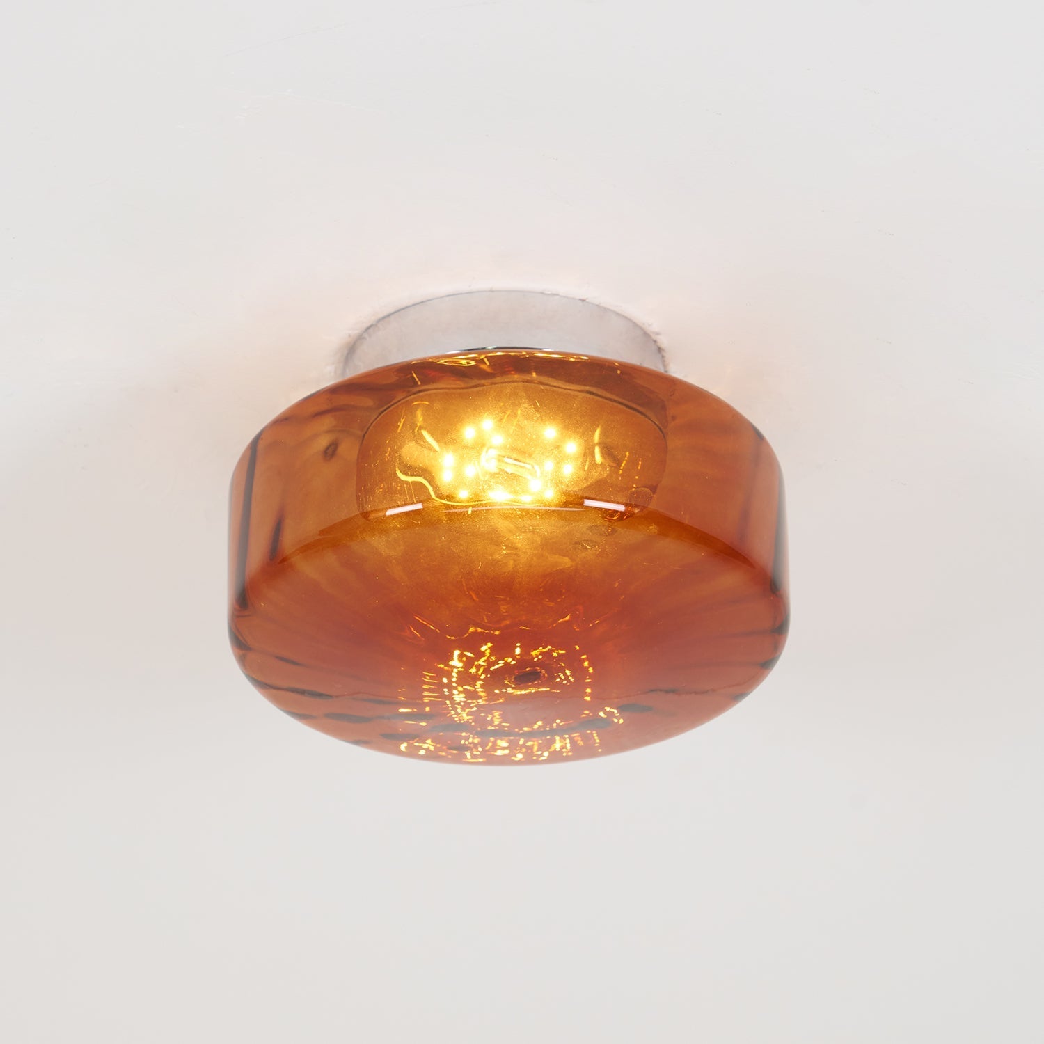 Valentina Amber Glass Ceiling Light - Letslighting
