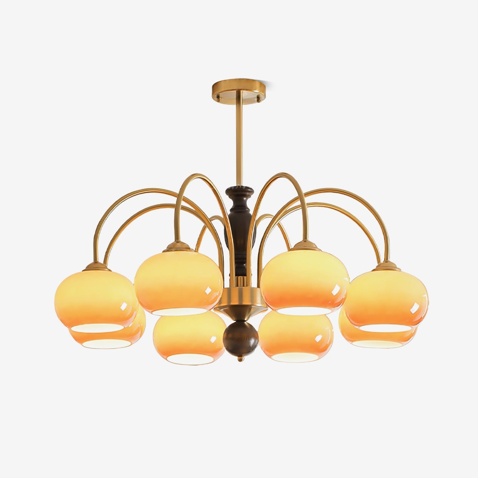 Aurora Chandelier Amberly Arch Curved Arms - Letslighting