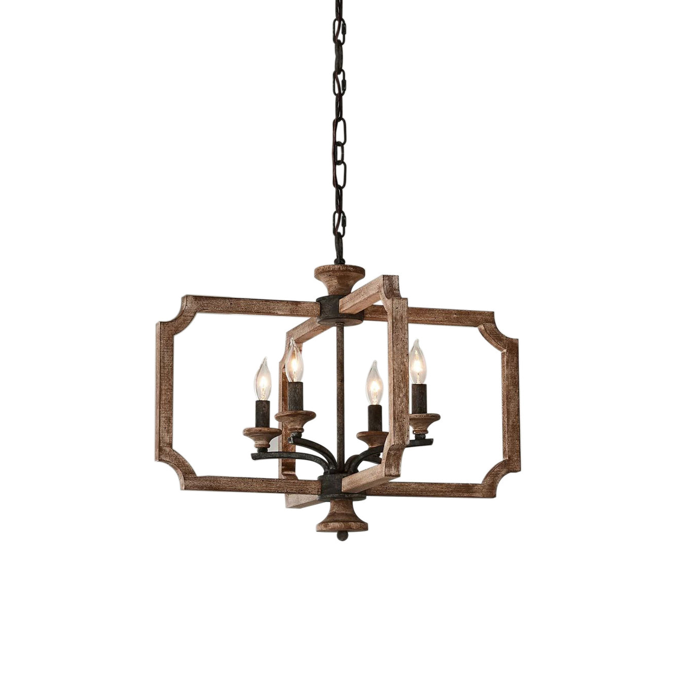 Vintage Wood Lantern Pendant Light - Letslighting