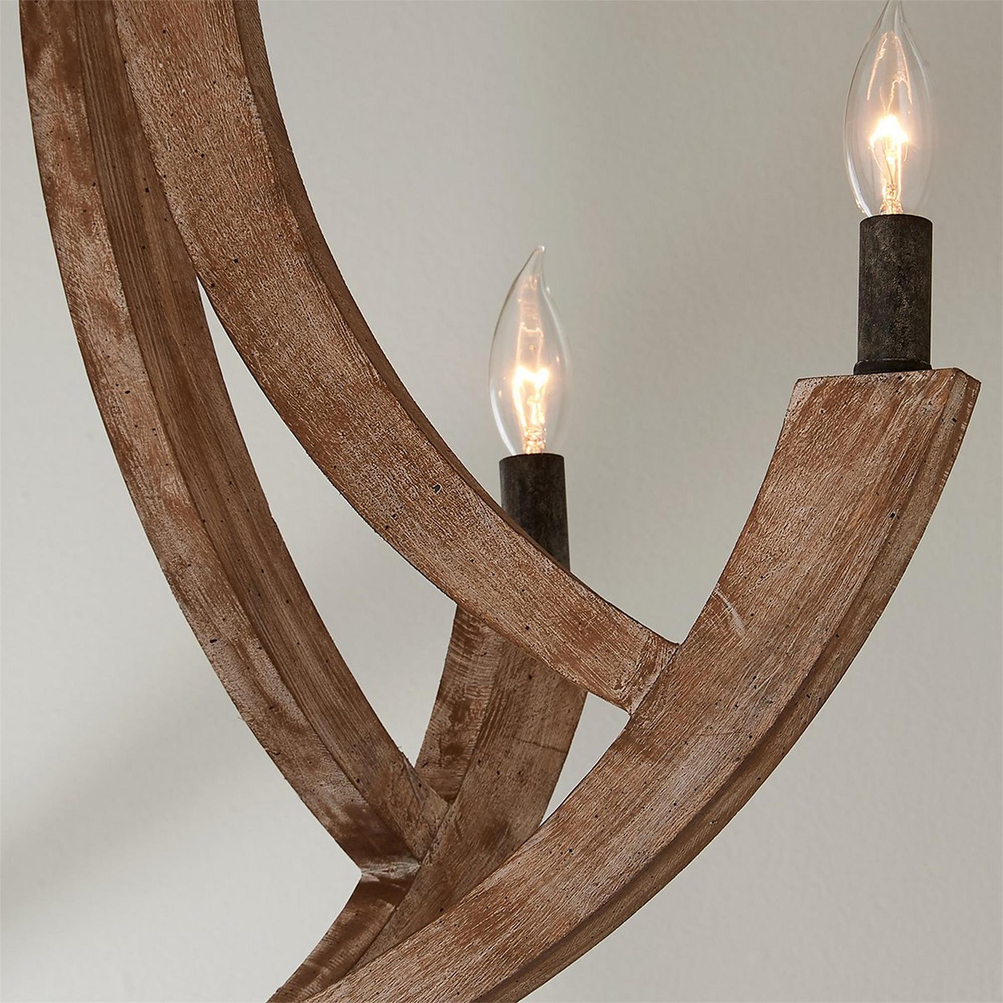 Vintage Wood Lantern Pendant Light - Letslighting
