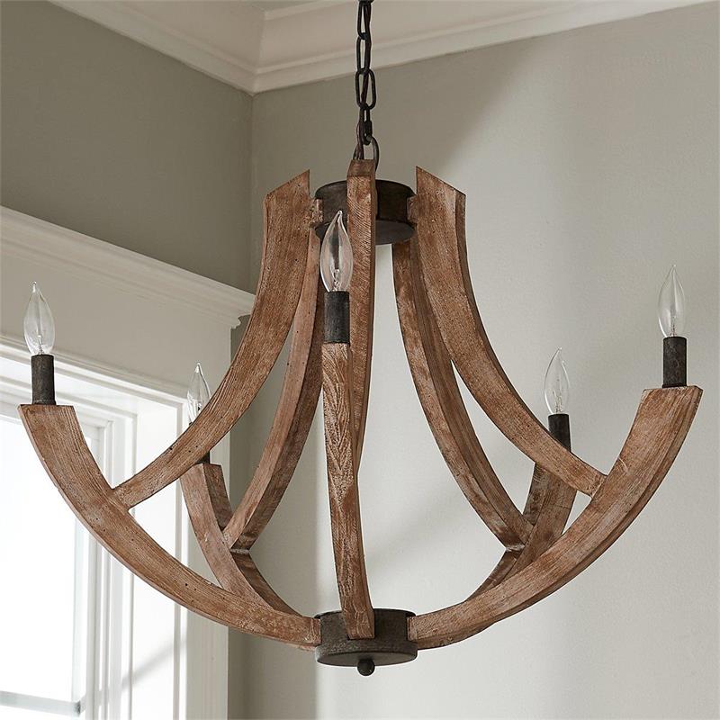 Vintage Wood Lantern Pendant Light - Letslighting