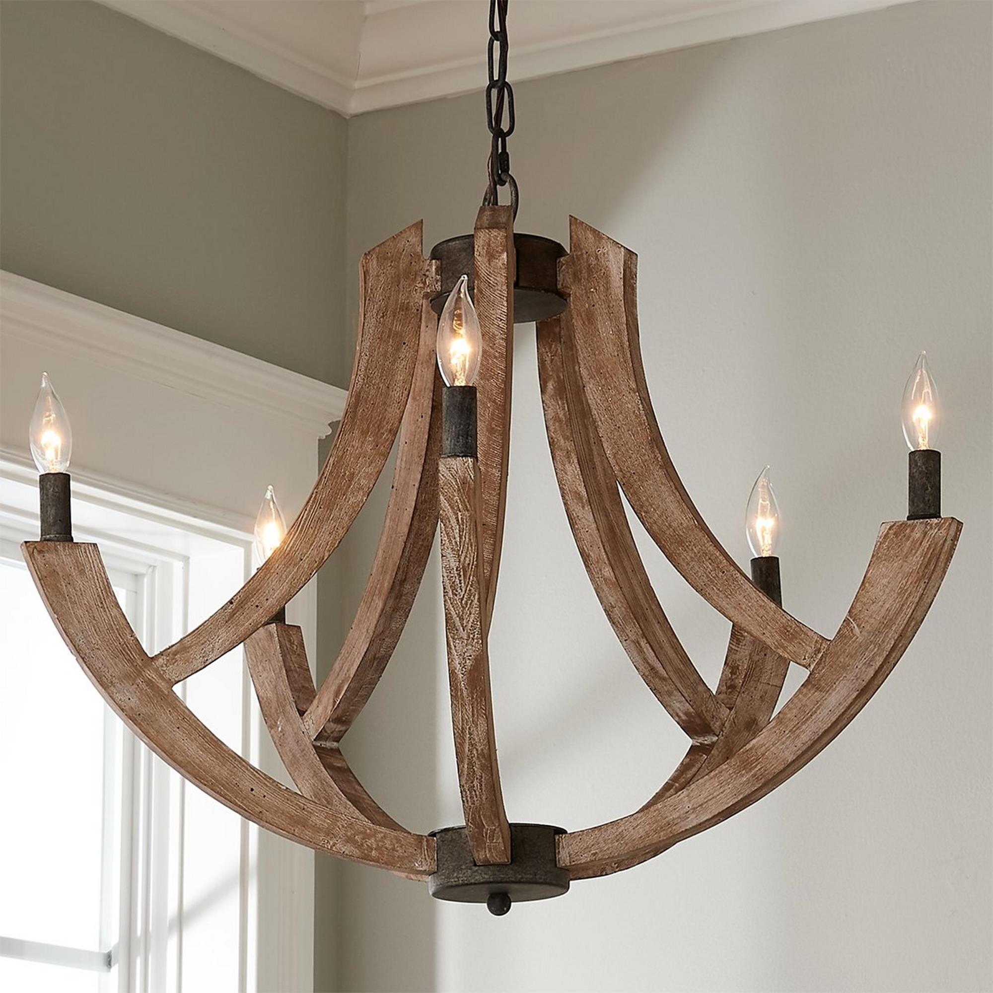 Vintage Wood Lantern Pendant Light - Letslighting