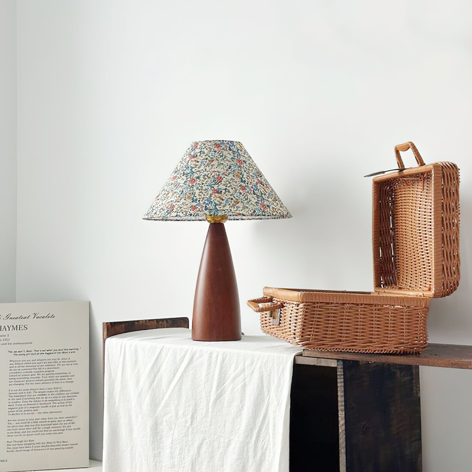 Candice Vintage Wood Table Lamp - Letslighting