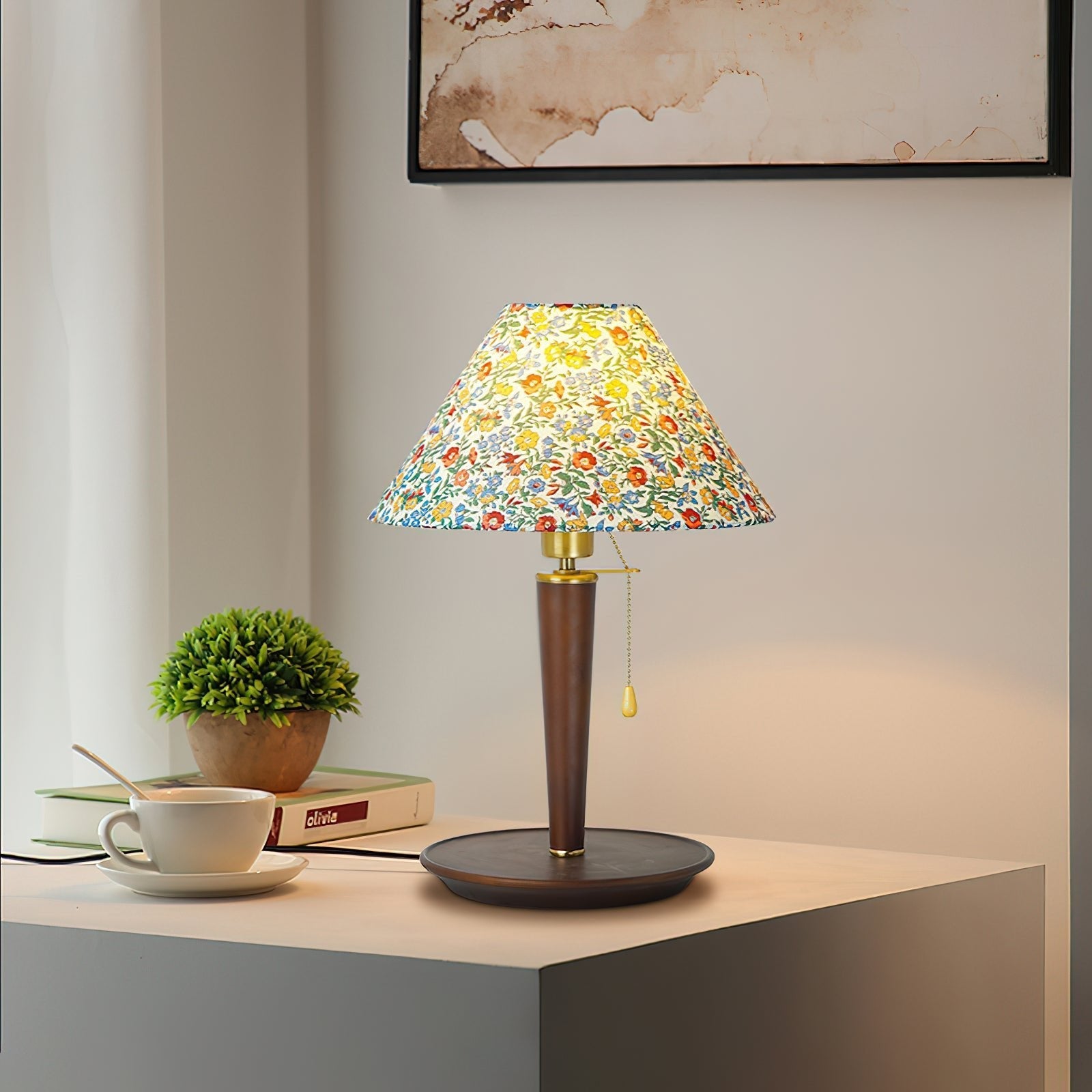 Candice Vintage Wood Table Lamp - Letslighting