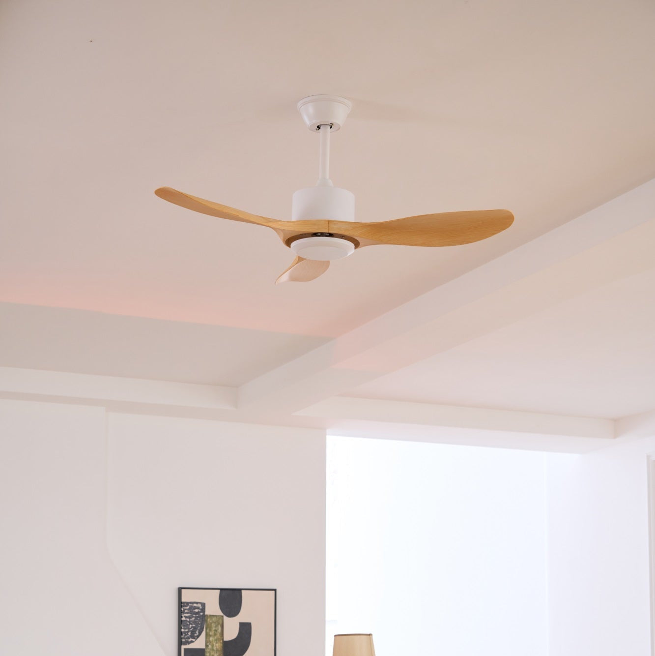 Arlo Minimalist Wood Ceiling Fan Light - Letslighting