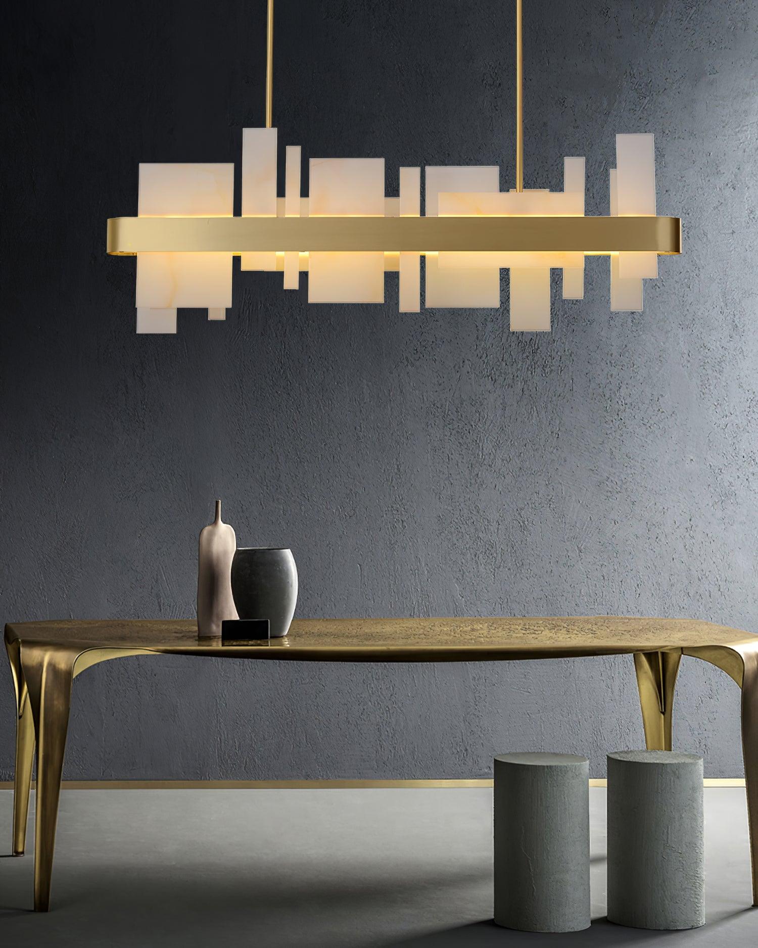 Lustra Chandelier Copper Acrylic Dining - Letslighting