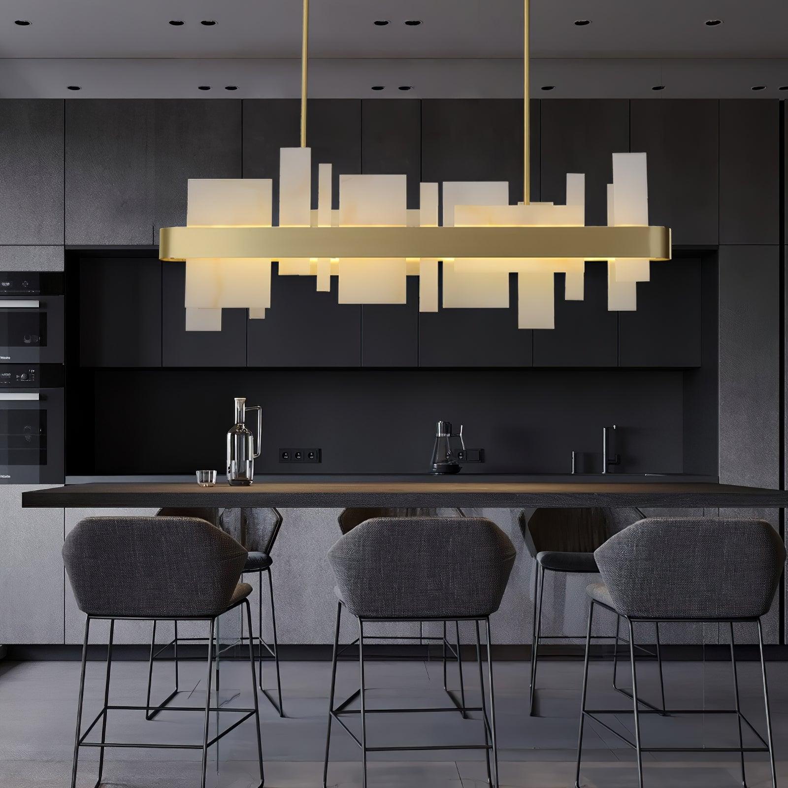 Lustra Chandelier Copper Acrylic Dining - Letslighting