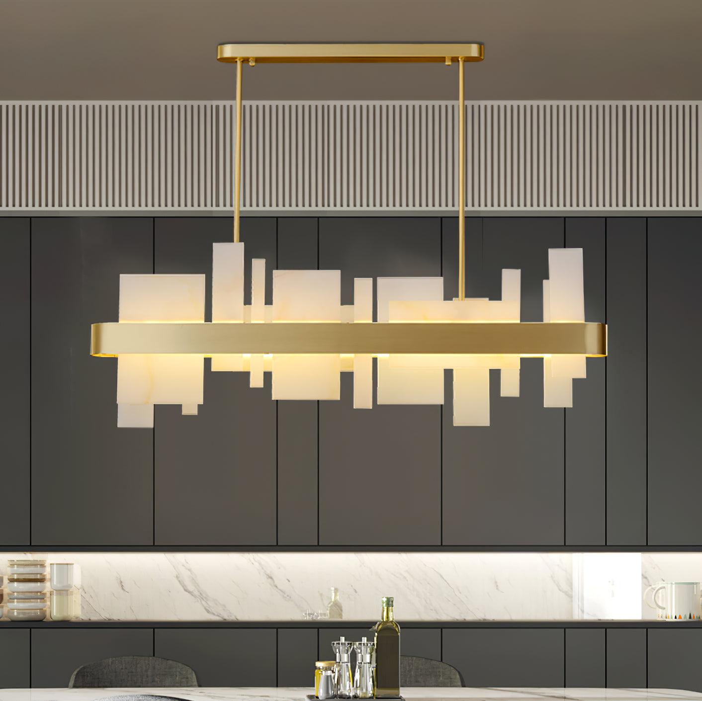 Lustra Chandelier Copper Acrylic Dining - Letslighting
