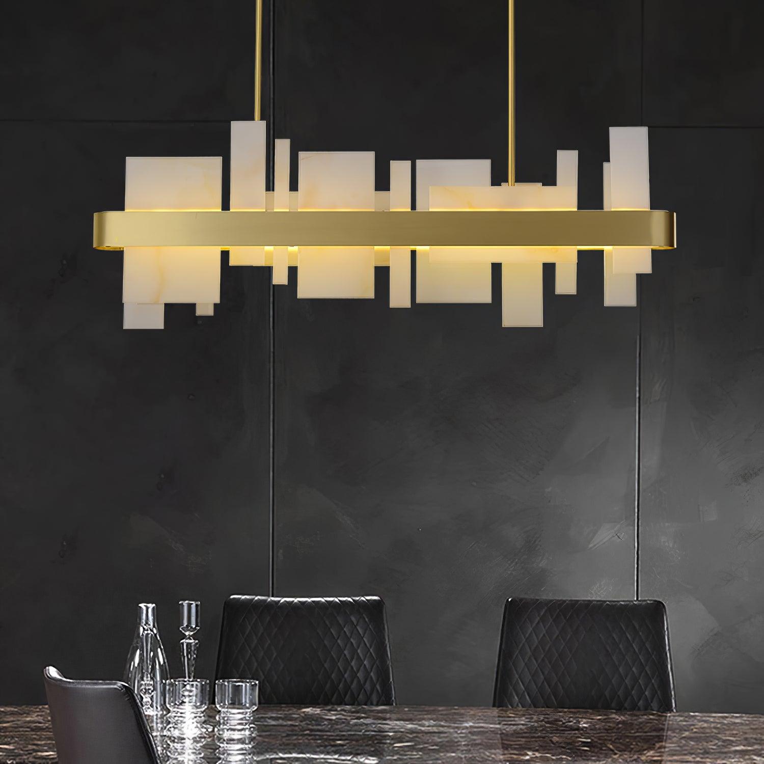 Lustra Chandelier Copper Acrylic Dining - Letslighting