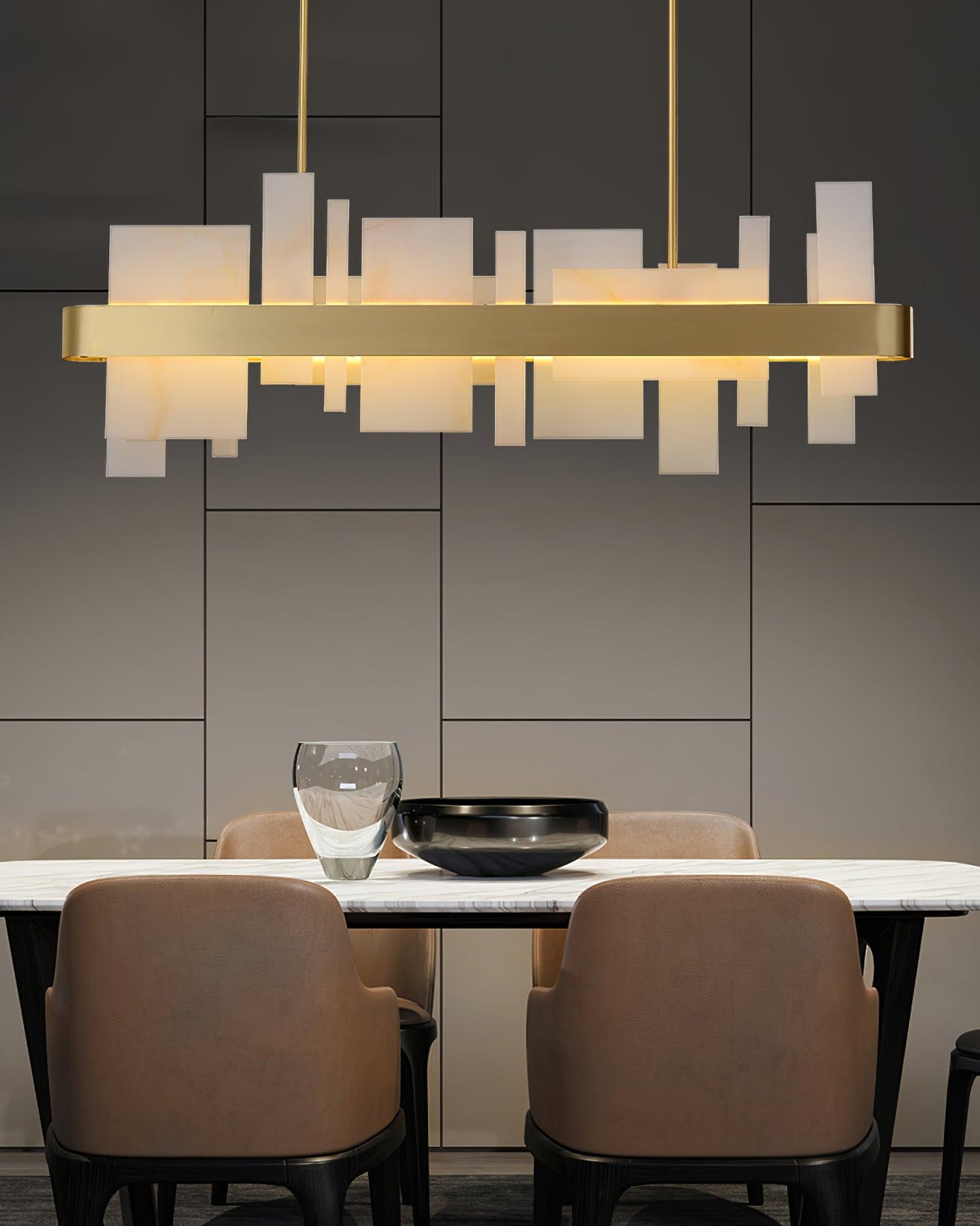 Lustra Chandelier Copper Acrylic Dining - Letslighting