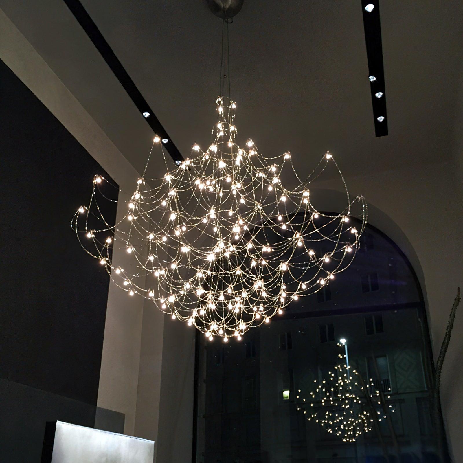 Lustra Chandelier Stainless Steel Wire Firefly - Letslighting