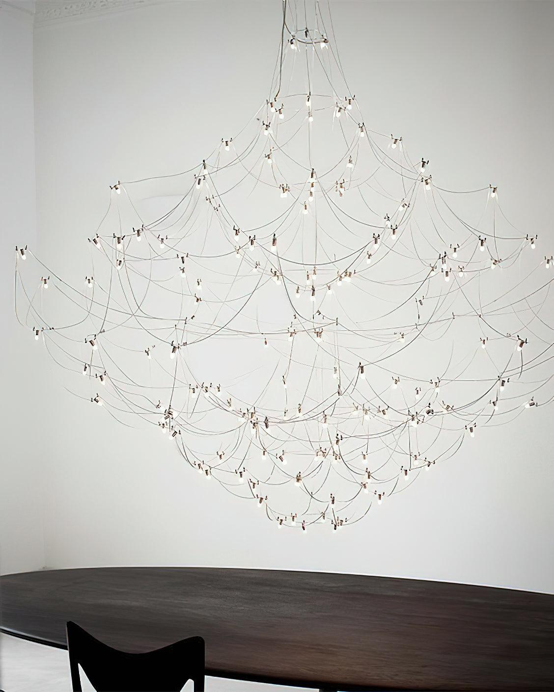 Lustra Chandelier Stainless Steel Wire Firefly - Letslighting