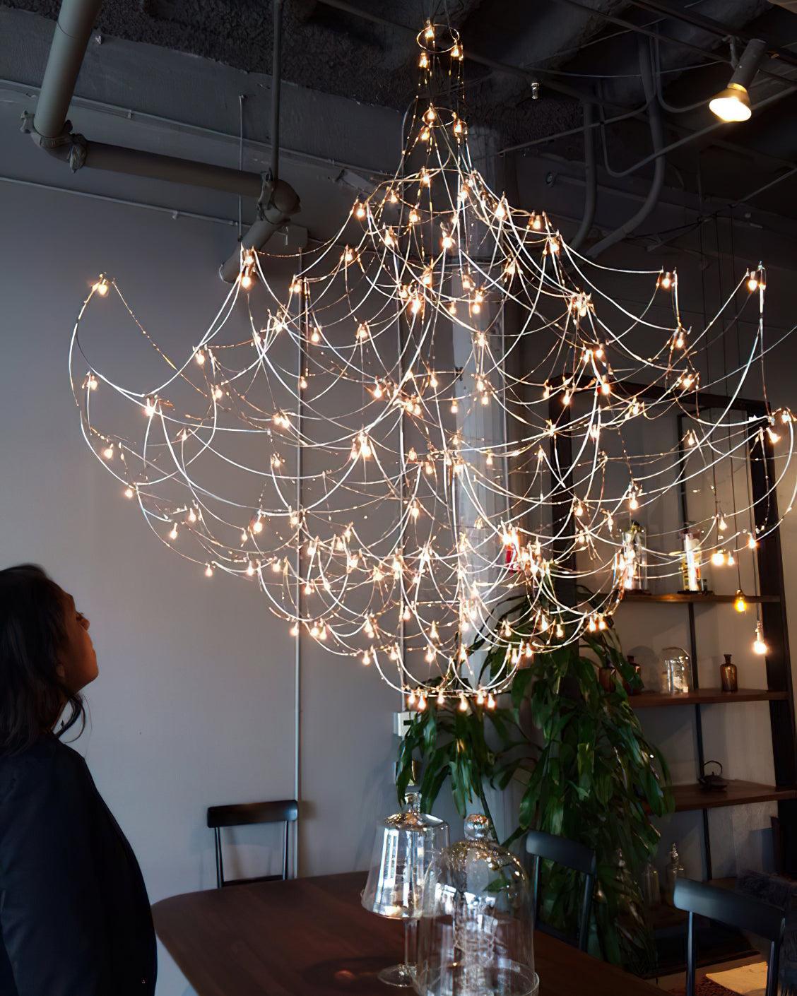 Lustra Chandelier Stainless Steel Wire Firefly - Letslighting