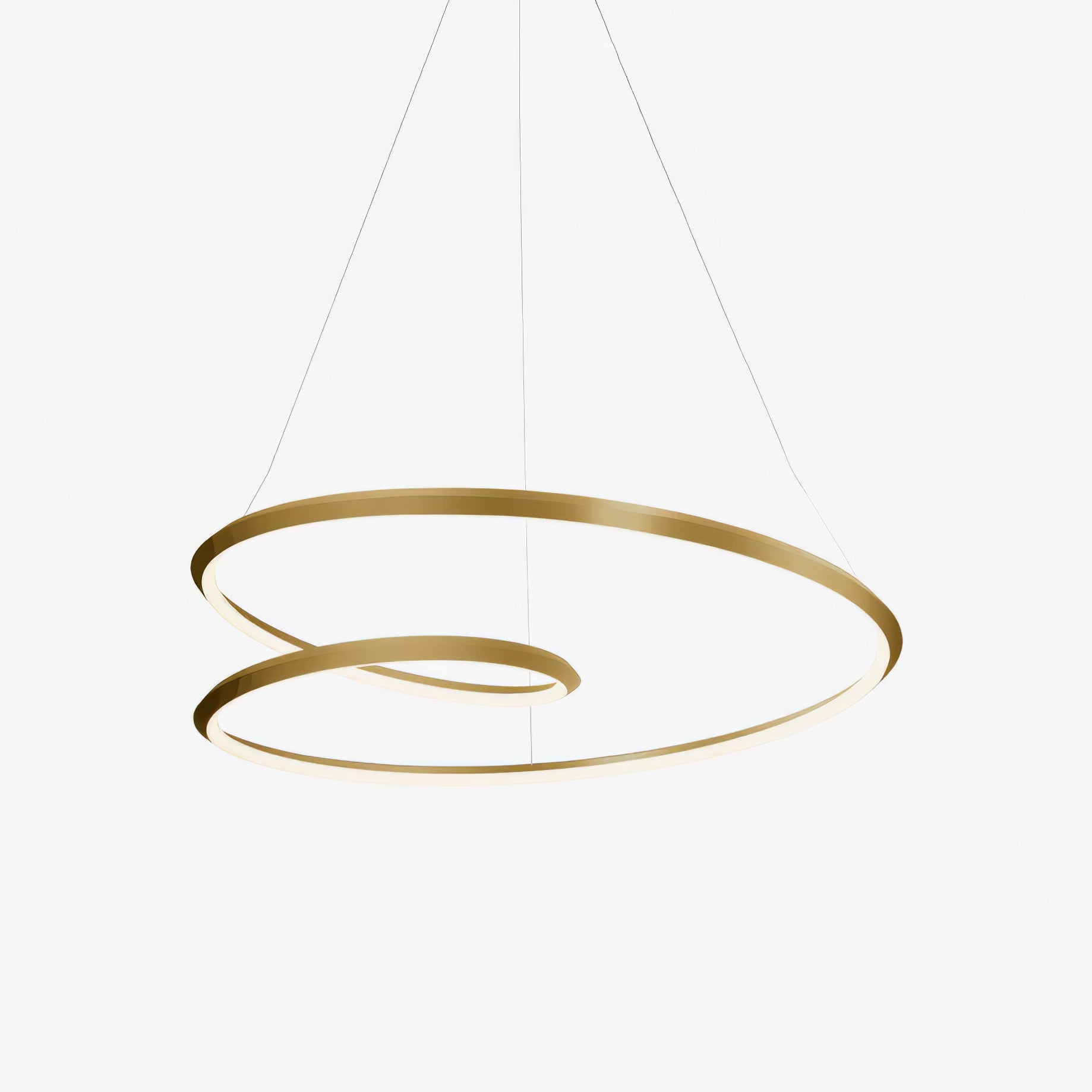 Lustra Chandelier Gold Aluminum Opal Glass - Letslighting
