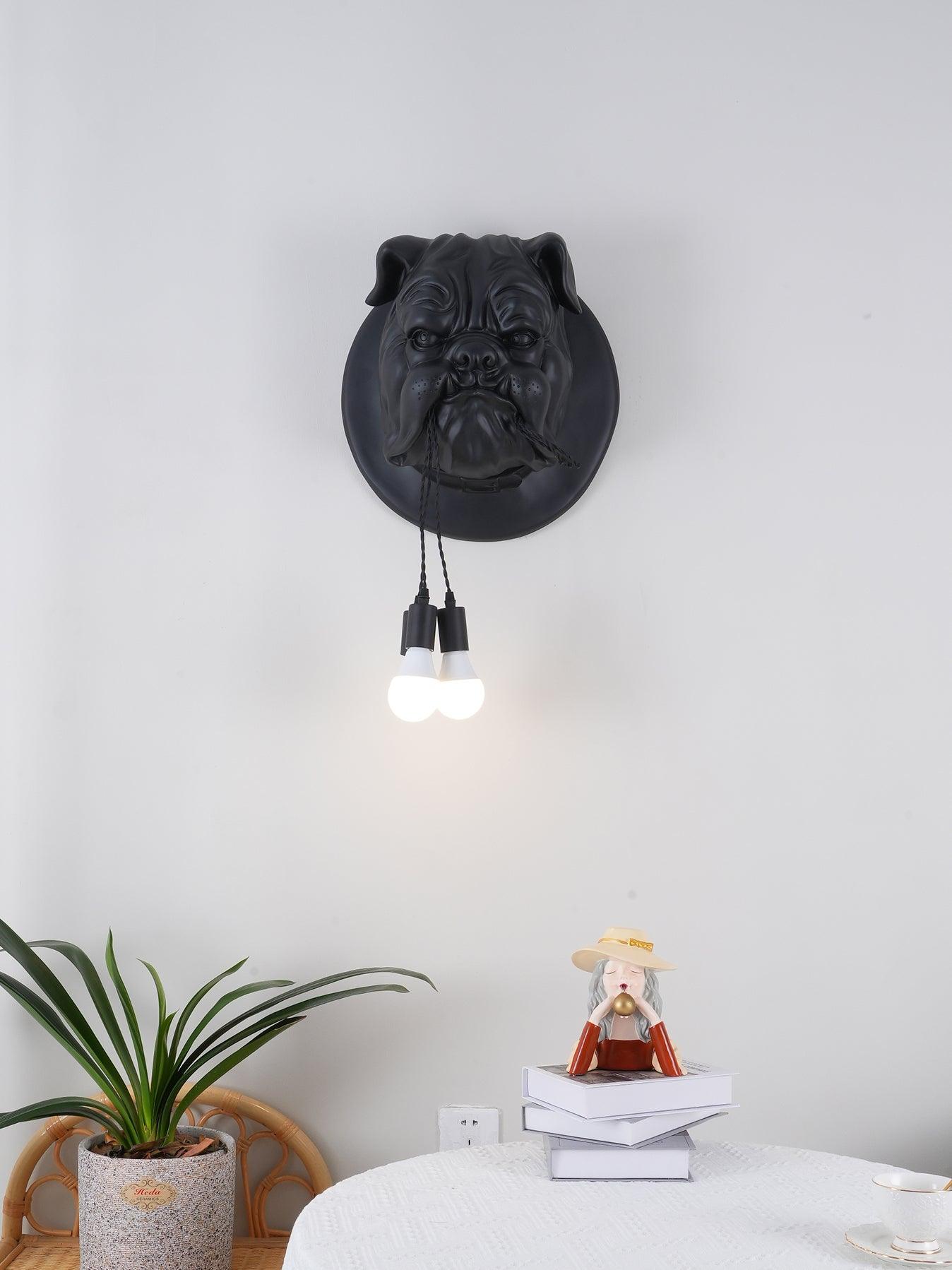 Lustra Wall Lamp Bulldog Sculpture Whimsical - Letslighting