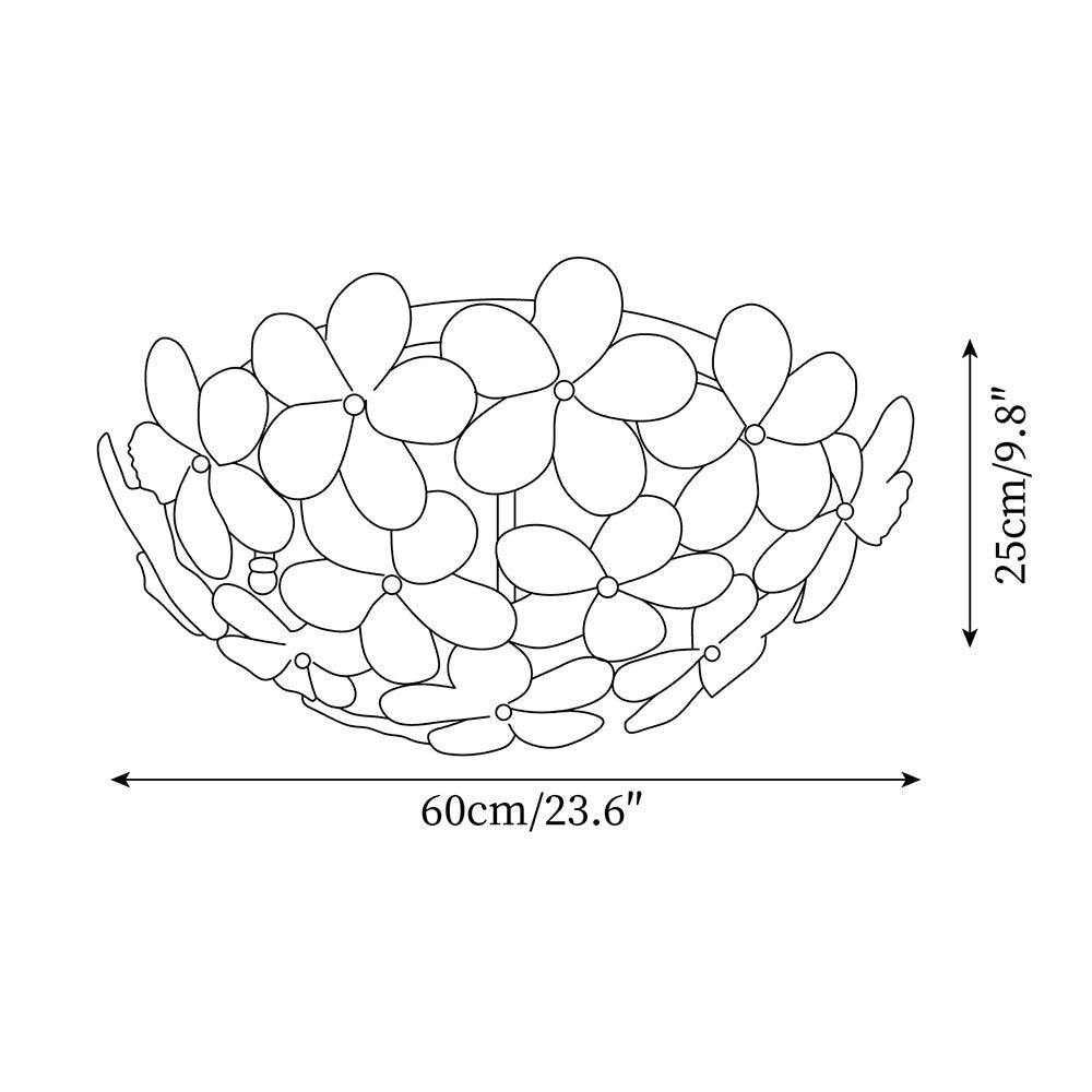 Anan Floral Ceiling Light Blush Glass - Letslighting