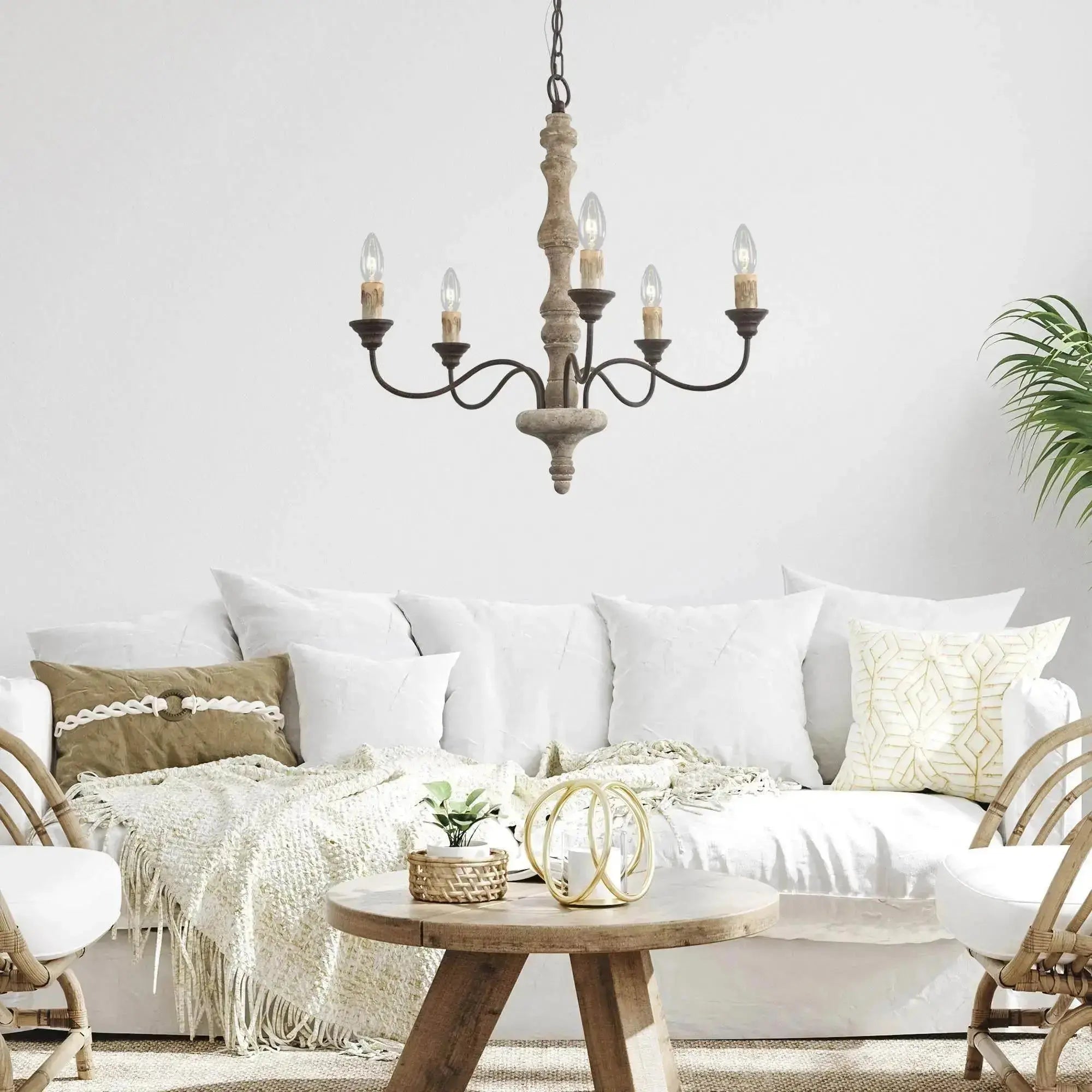Fljotuvyi Individual Creativity Wood Chandelier - Letslighting