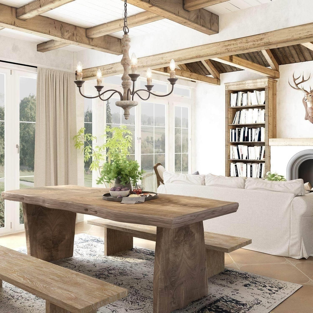 Fljotuvyi Individual Creativity Wood Chandelier - Letslighting