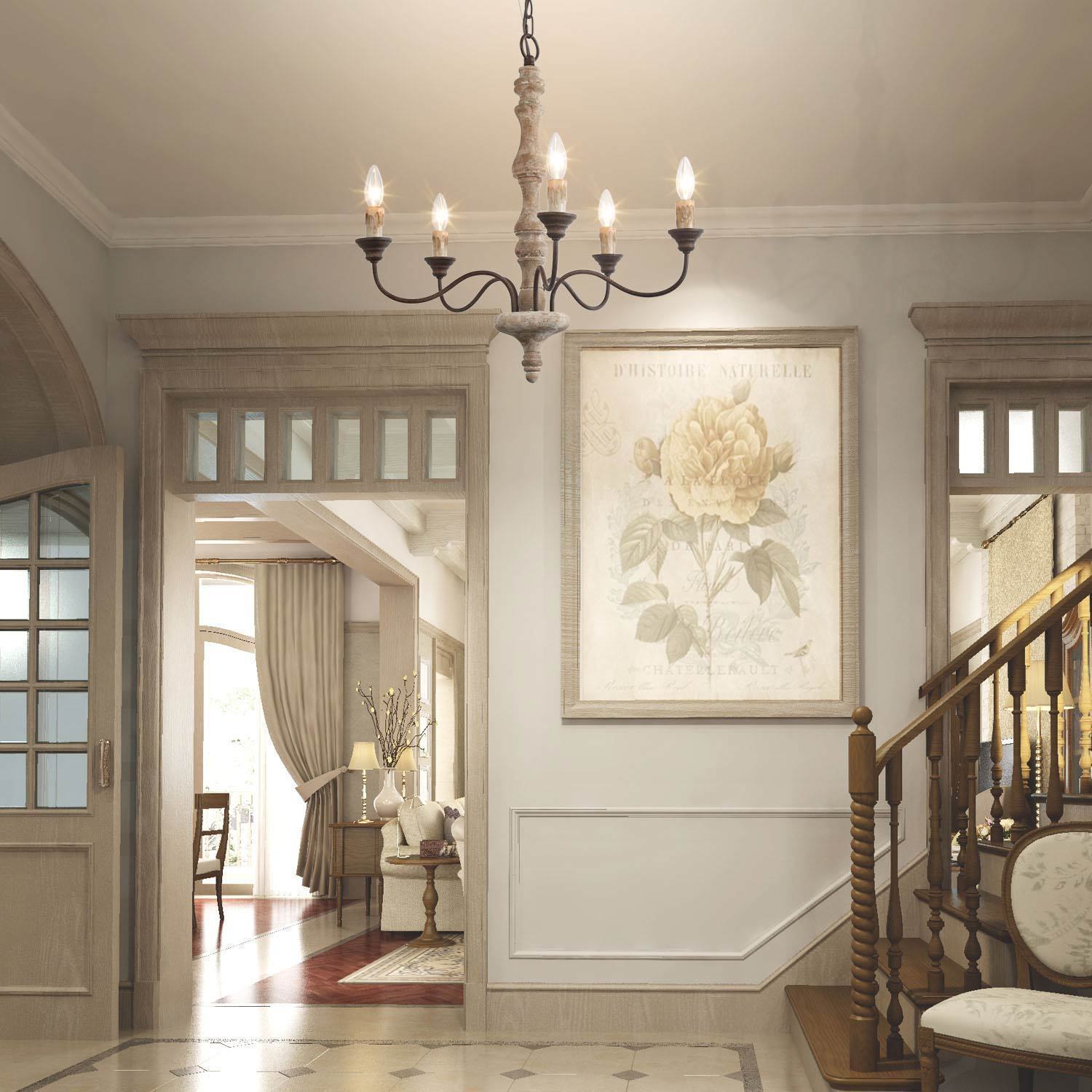 Fljotuvyi Individual Creativity Wood Chandelier - Letslighting