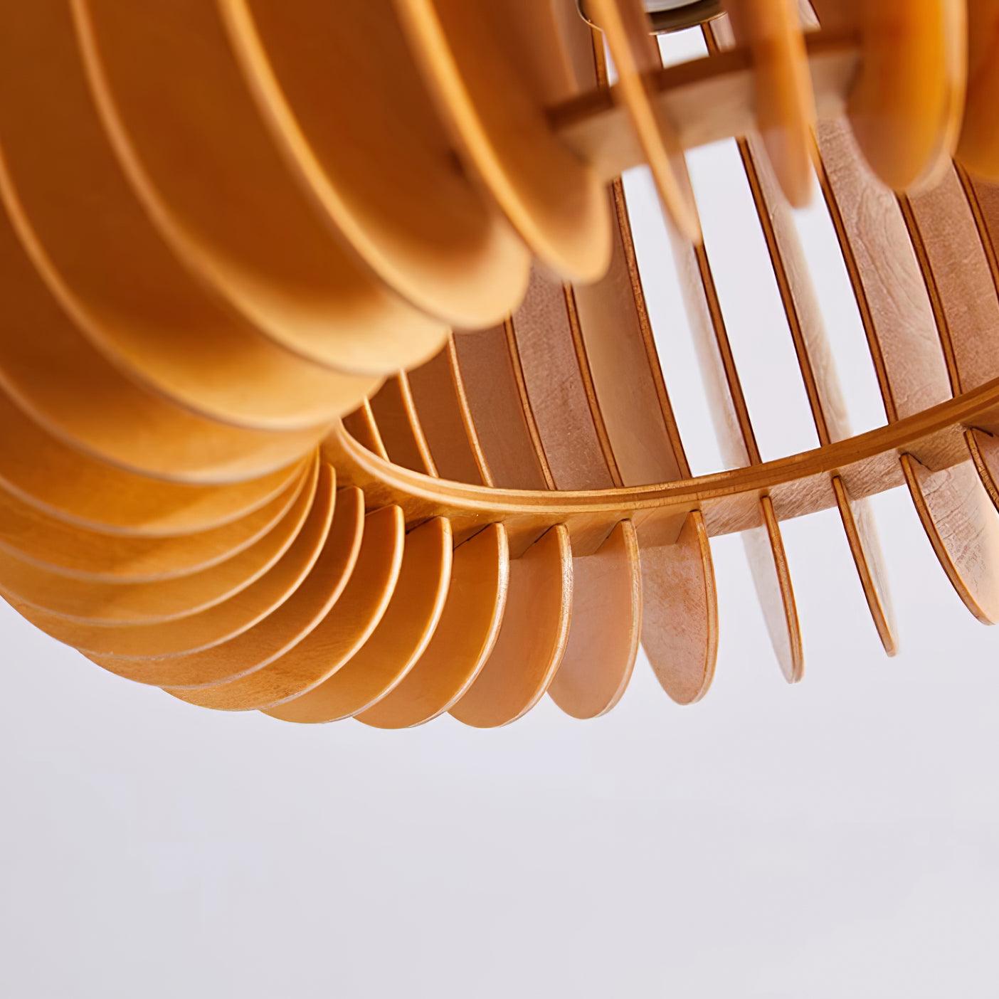 Ceiling Light Pumpkin with Basswood Canopy and Shade Natural - Letslighting