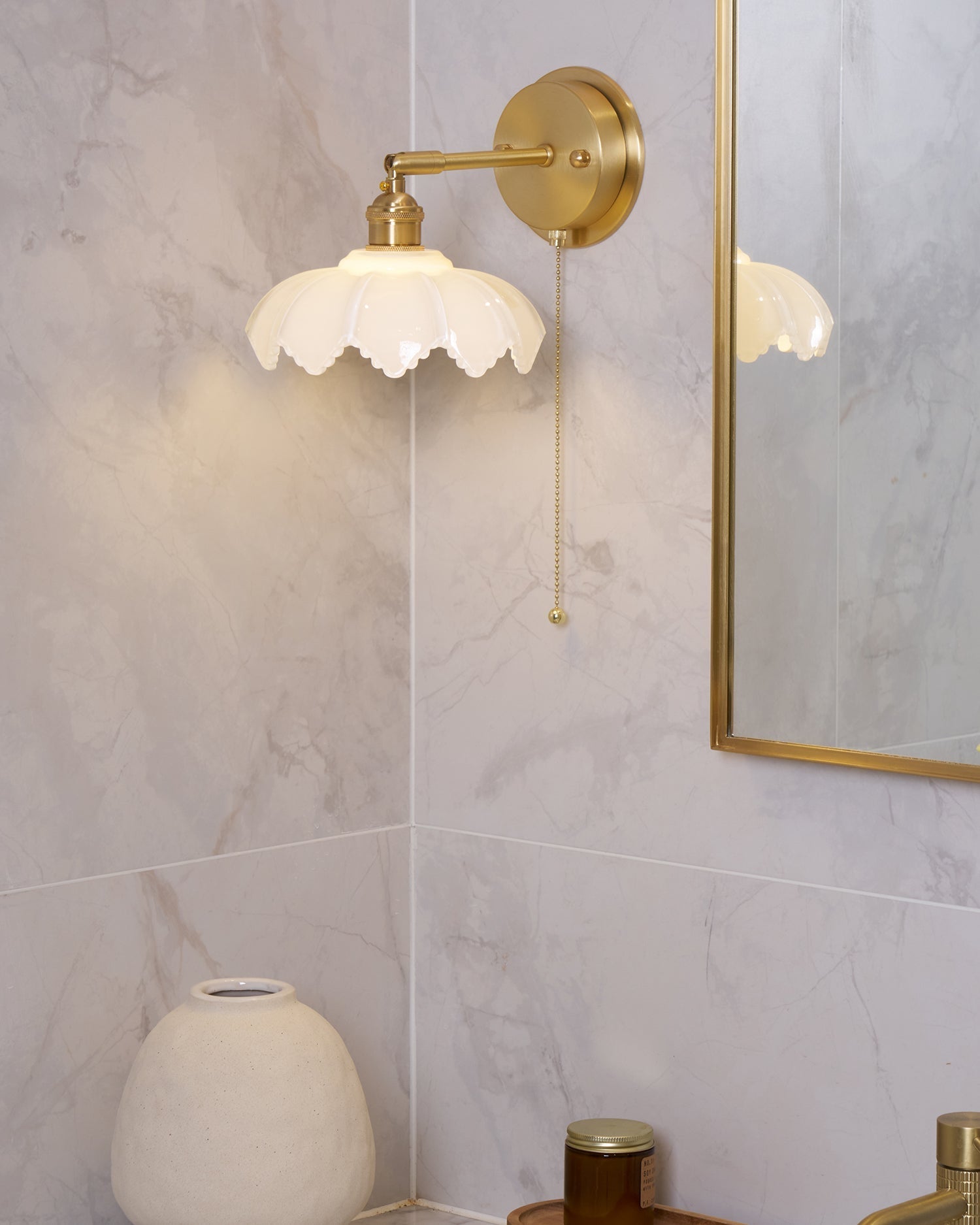Lotus Nordic Art Rotatable Glass Wall Lamp - Letslighting