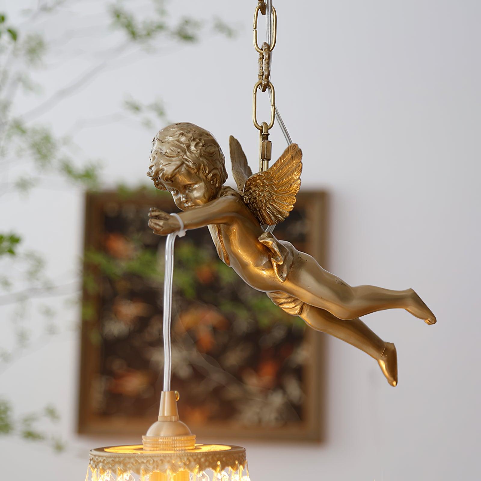 Calytra Brass & Crystal Artistic Pendant Light - Letslighting