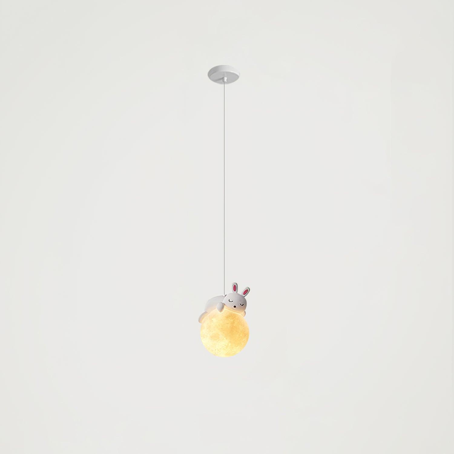 Lustra Pendant Lamp Bear Moon for Children's Room - Letslighting