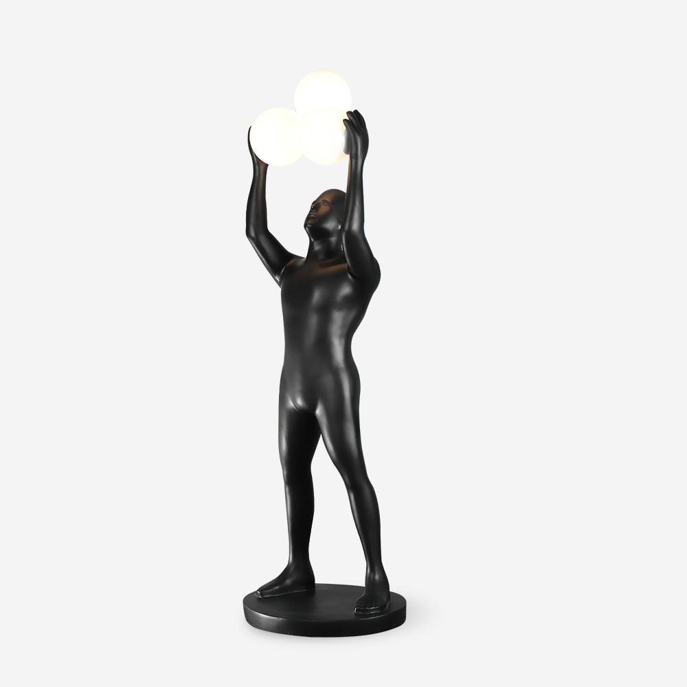 Eurshaia Sculptural Black Floor Lamp - Letslighting